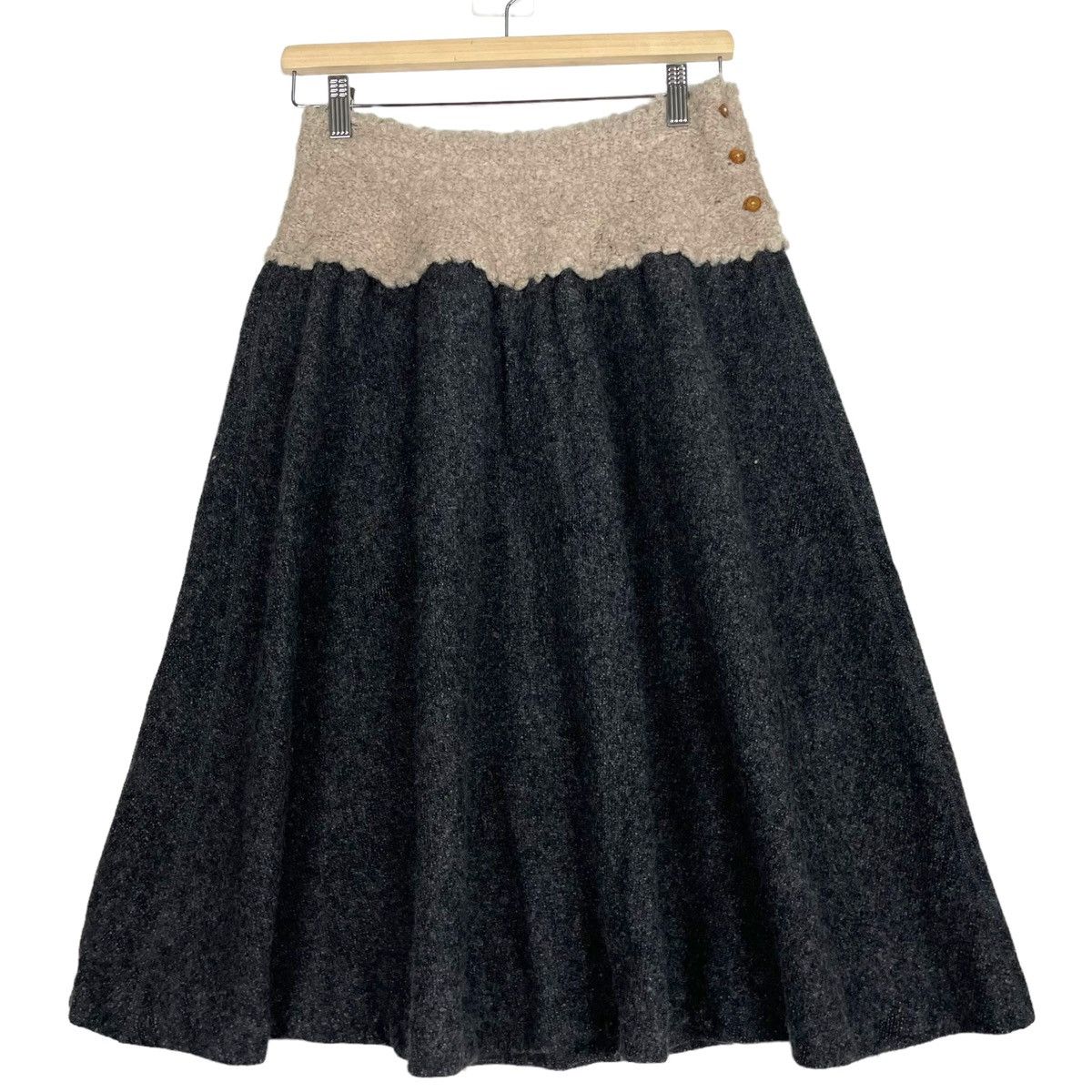 45rpm × Japanese Brand × Kapital 💥45 RPM PLEATED CURTAINS WOOL SKIRT Size 27" / US 4 / IT 40 - 1 Thumbnail