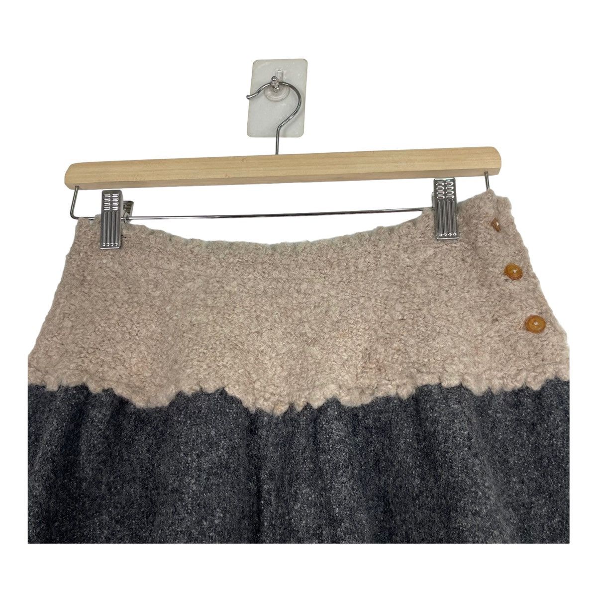 45rpm × Japanese Brand × Kapital 💥45 RPM PLEATED CURTAINS WOOL SKIRT Size 27" / US 4 / IT 40 - 4 Thumbnail