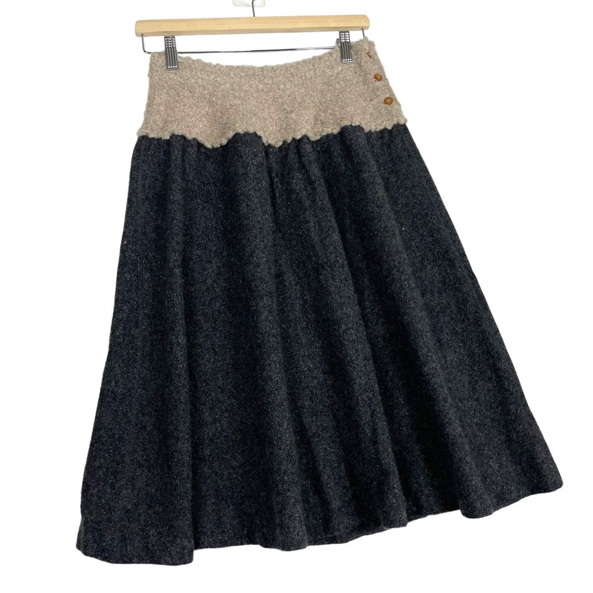 45rpm × Japanese Brand × Kapital 💥45 RPM PLEATED CURTAINS WOOL SKIRT Size 27" / US 4 / IT 40 - 3 Thumbnail