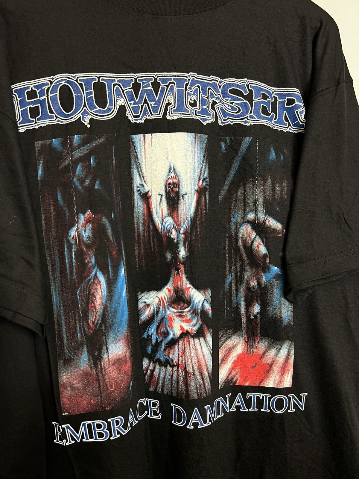 Band Tees 00s Houwitser Embrace Vintage Y2k Metal Band Tee Death Size US XL / EU 56 / 4 - 3 Thumbnail