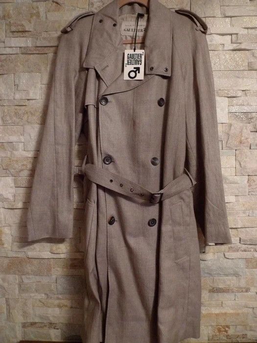 image of Jean Paul Gaultier Trench Coat Italy Size 48/ Us 38, Men's