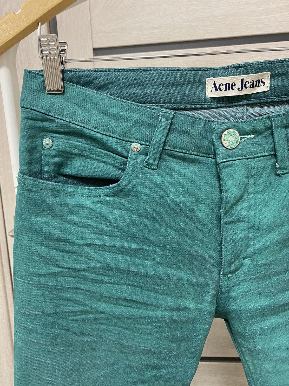 Acne Studios Acne Studios Hep Used Twill Jade Green Women’s Jeans Size 30" / US 8 / IT 44 - 4 Thumbnail
