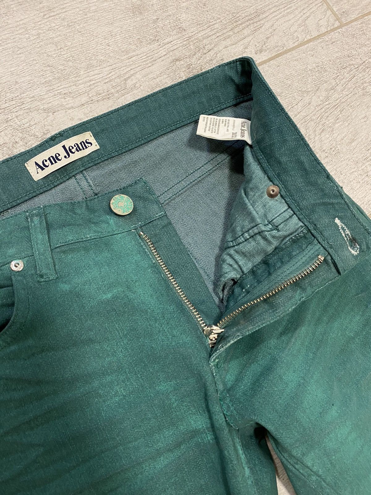 Acne Studios Acne Studios Hep Used Twill Jade Green Women’s Jeans Size 30" / US 8 / IT 44 - 11 Thumbnail