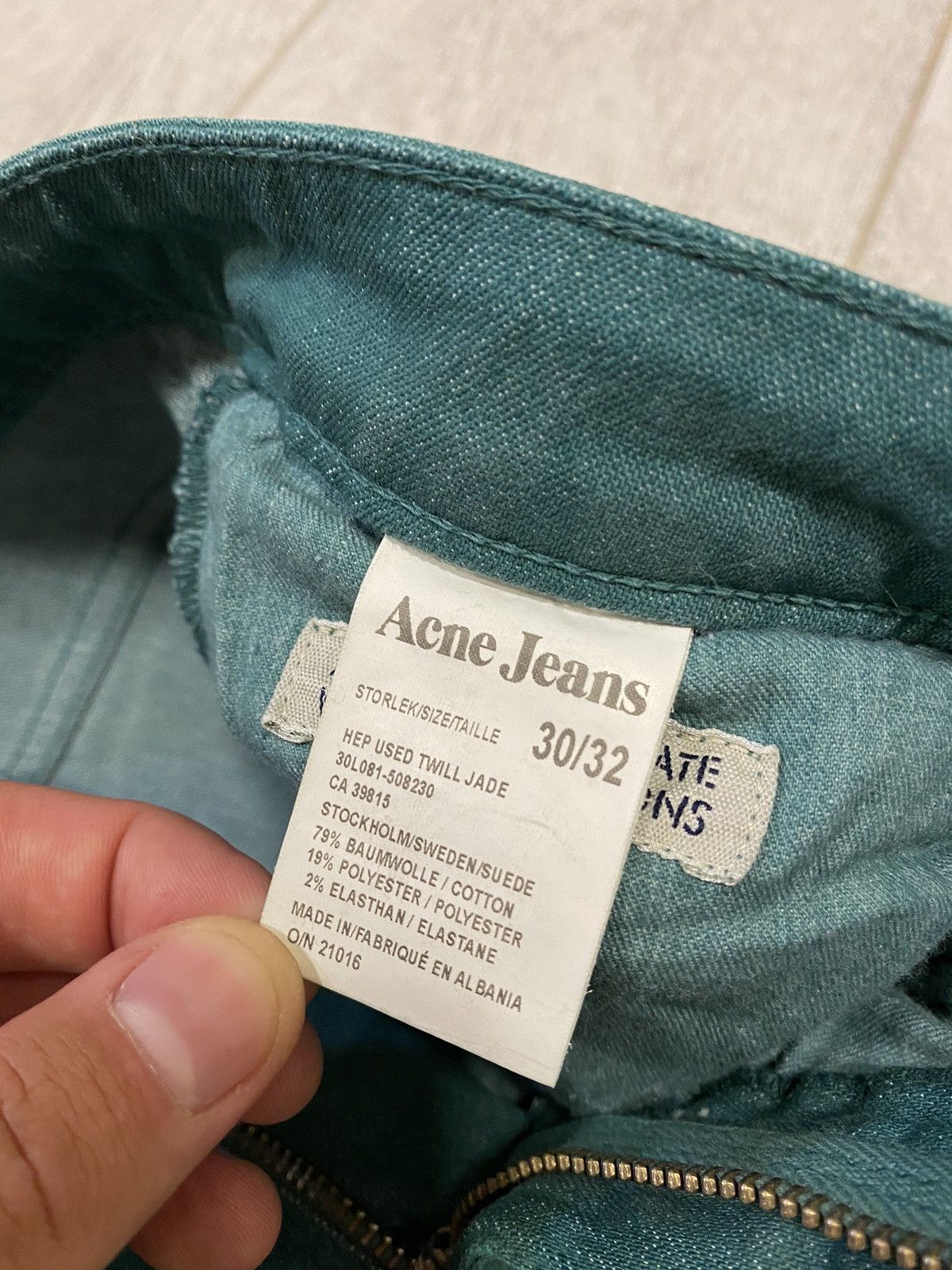 Acne Studios Acne Studios Hep Used Twill Jade Green Women’s Jeans Size 30" / US 8 / IT 44 - 12 Thumbnail