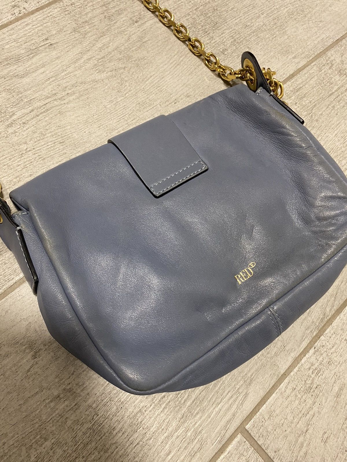 Valentino Red Valentino Blue Made in Italy Leather Chain Handbag Size ONE SIZE - 10 Thumbnail