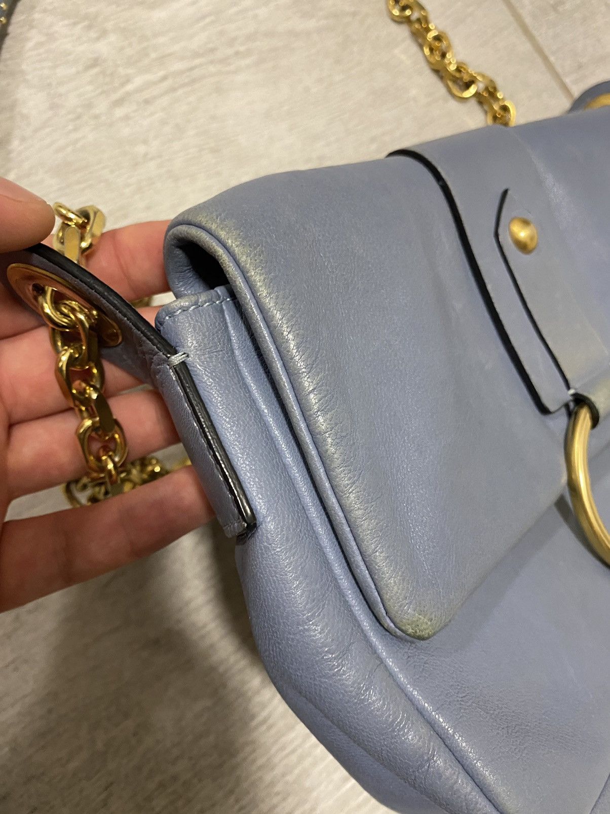 Valentino Red Valentino Blue Made in Italy Leather Chain Handbag Size ONE SIZE - 4 Thumbnail