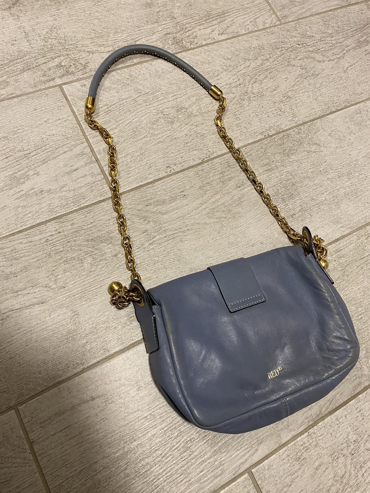 Valentino Red Valentino Blue Made in Italy Leather Chain Handbag Size ONE SIZE - 9 Thumbnail