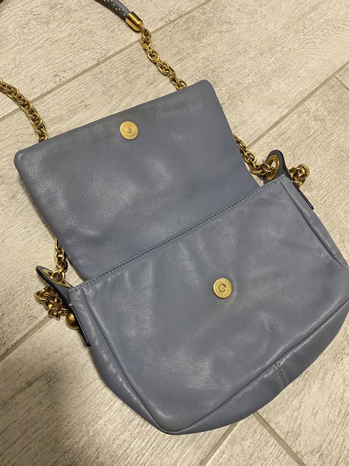 Valentino Red Valentino Blue Made in Italy Leather Chain Handbag Size ONE SIZE - 15 Thumbnail
