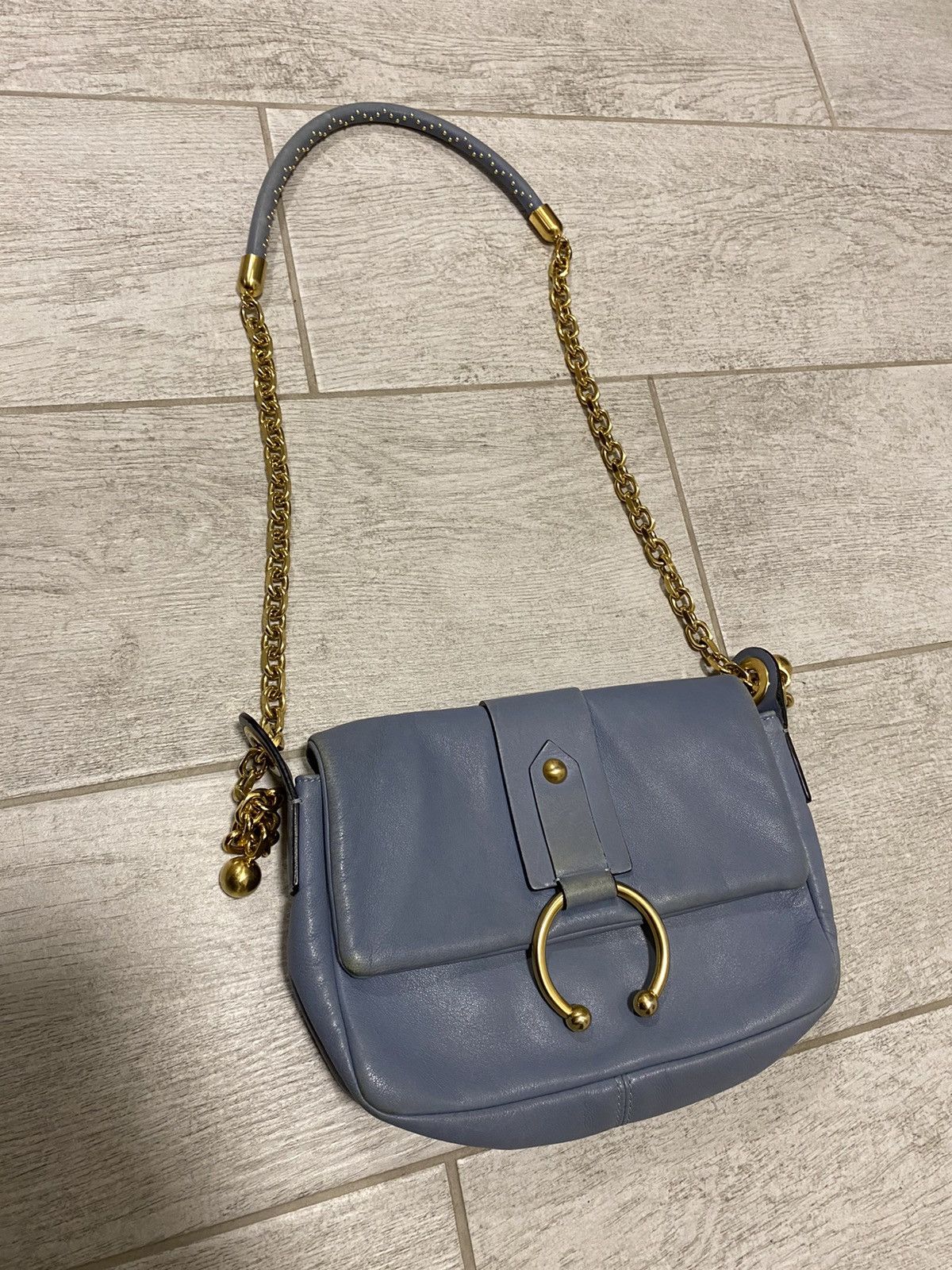 Valentino Red Valentino Blue Made in Italy Leather Chain Handbag Size ONE SIZE - 1 Thumbnail