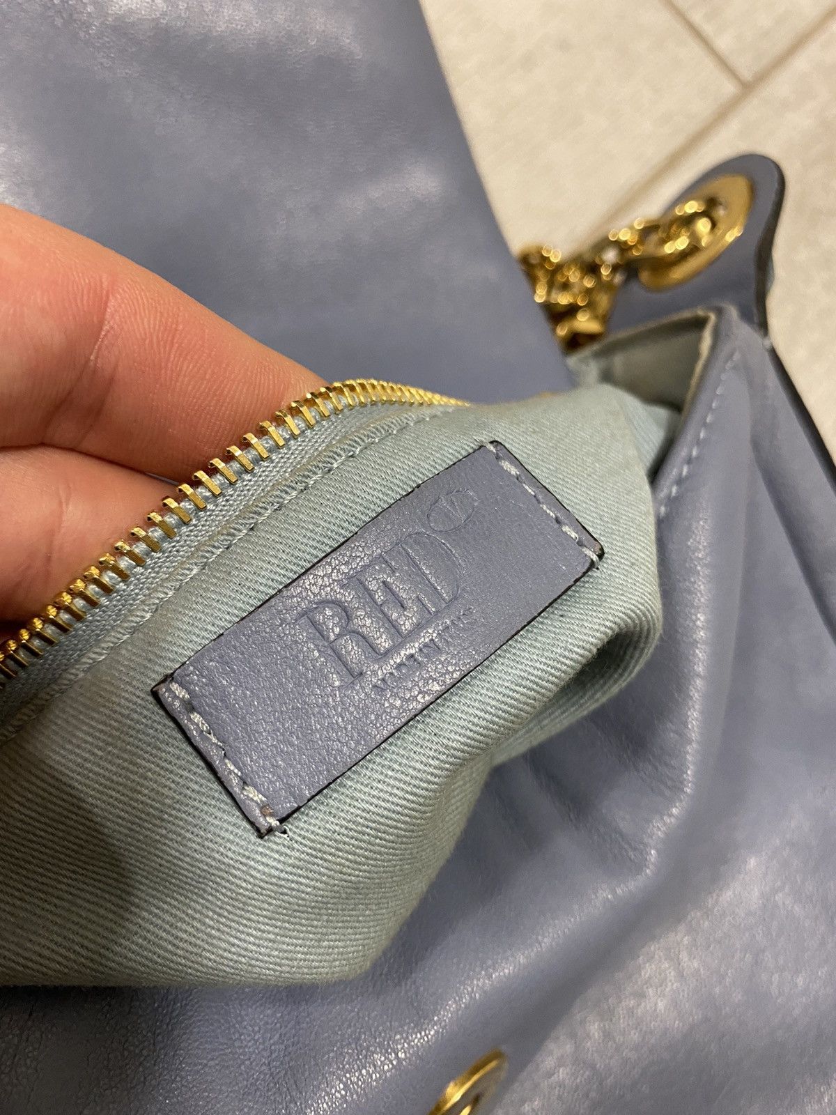 Valentino Red Valentino Blue Made in Italy Leather Chain Handbag Size ONE SIZE - 17 Thumbnail