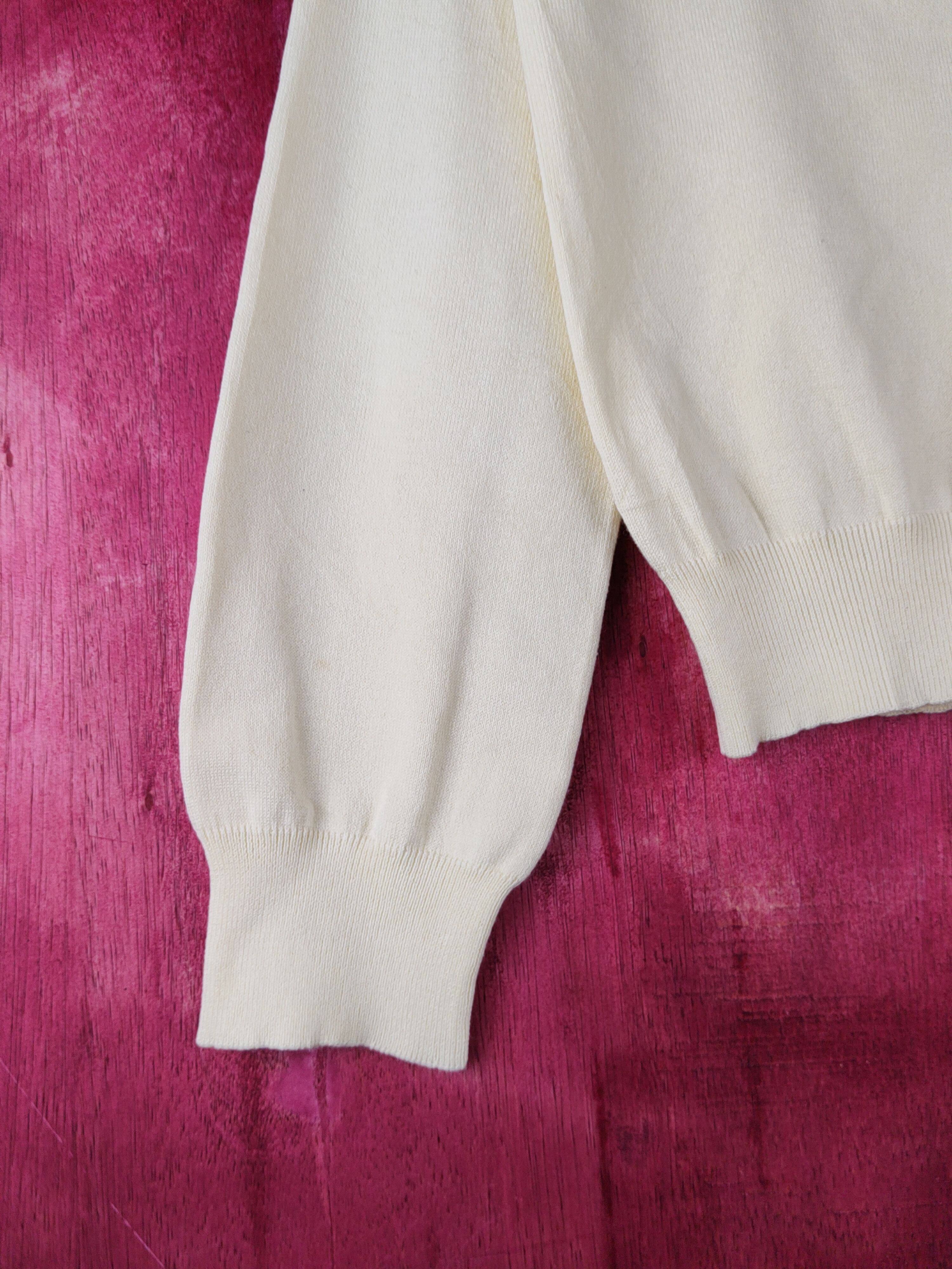 Japanese Brand Ef-dé Yellow Knitwear Cardigan #S1238 Size S / US 4 / IT 40 - 4 Thumbnail