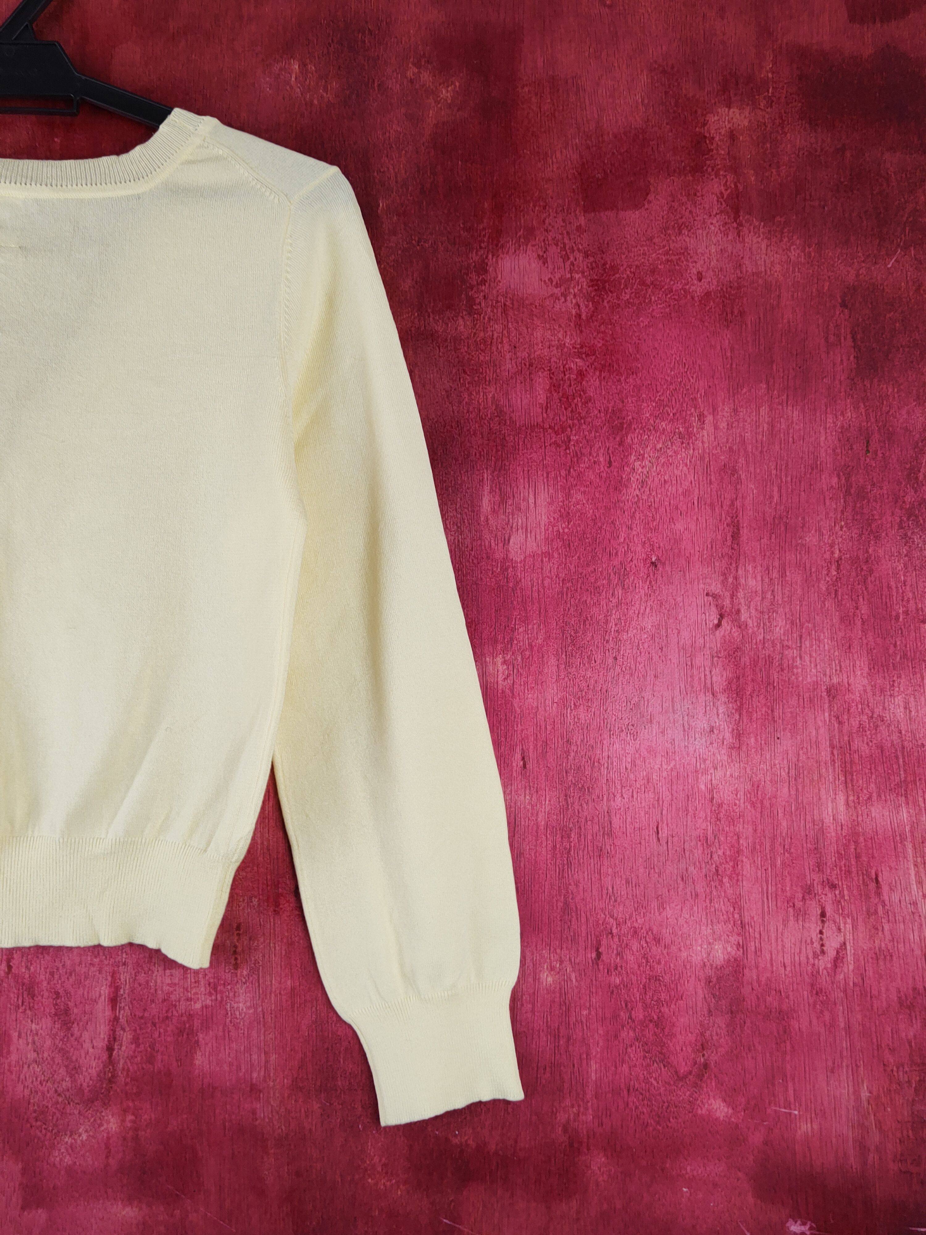 Japanese Brand Ef-dé Yellow Knitwear Cardigan #S1238 Size S / US 4 / IT 40 - 9 Thumbnail