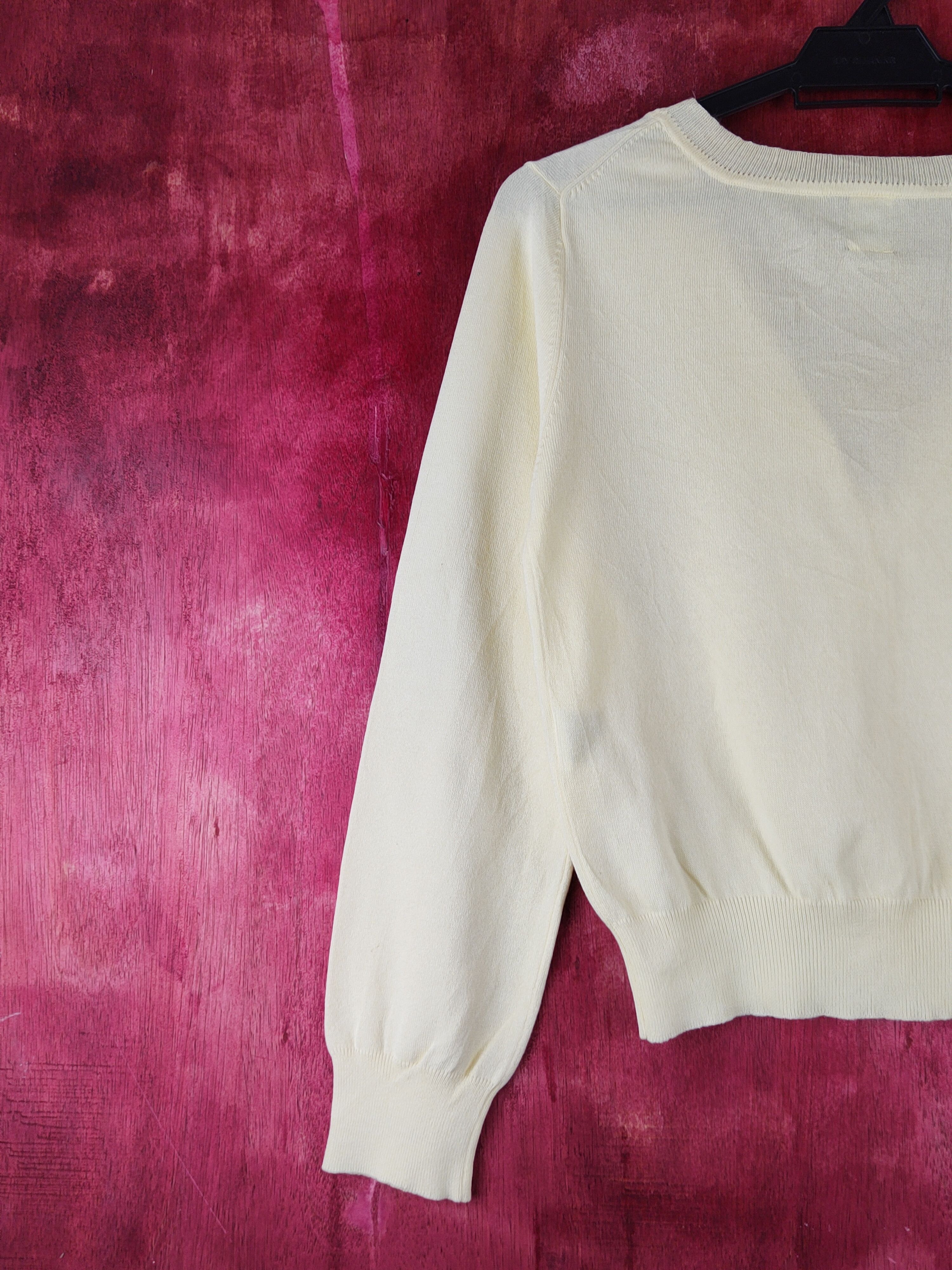 Japanese Brand Ef-dé Yellow Knitwear Cardigan #S1238 Size S / US 4 / IT 40 - 8 Thumbnail