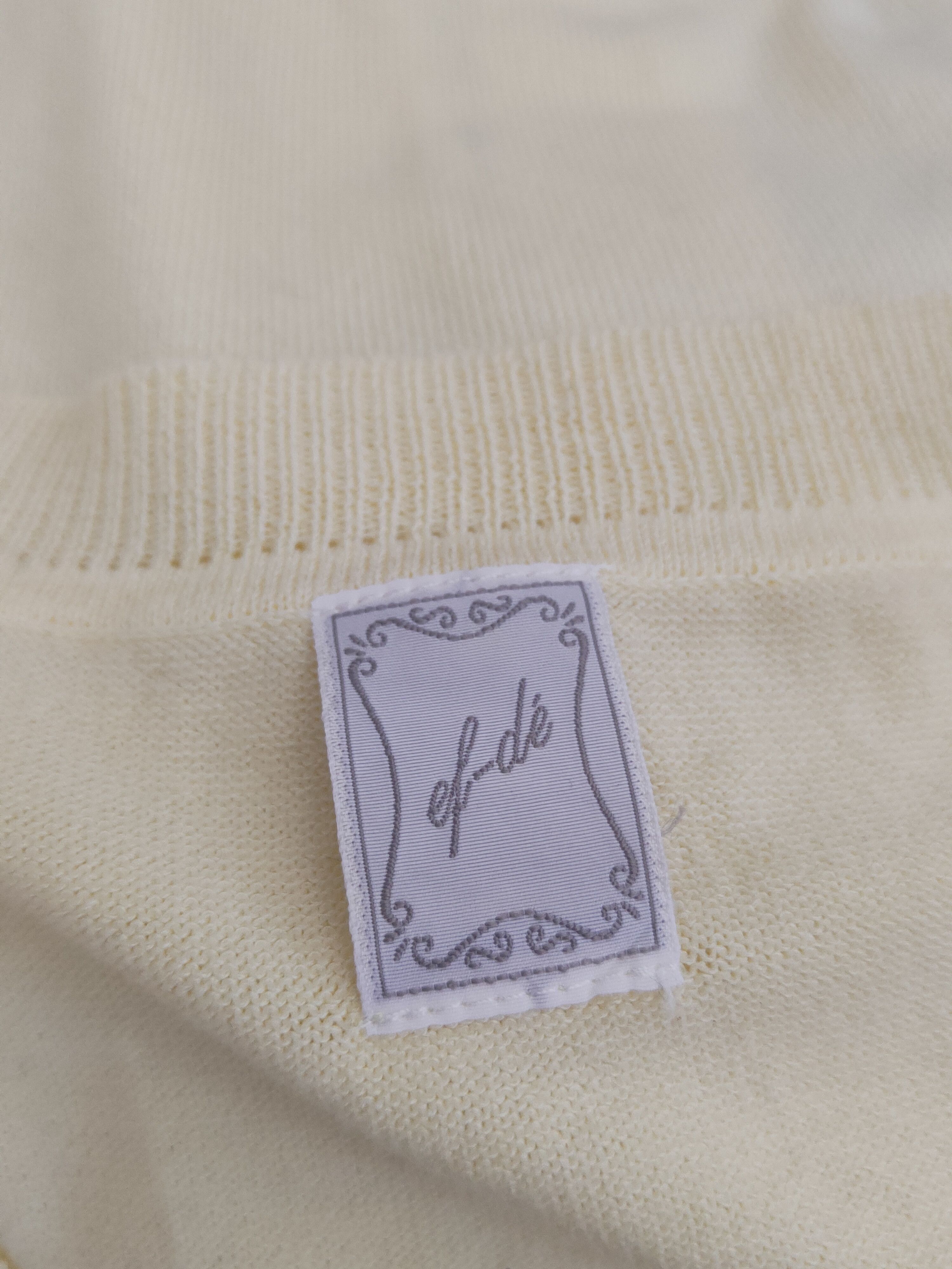 Japanese Brand Ef-dé Yellow Knitwear Cardigan #S1238 Size S / US 4 / IT 40 - 11 Thumbnail