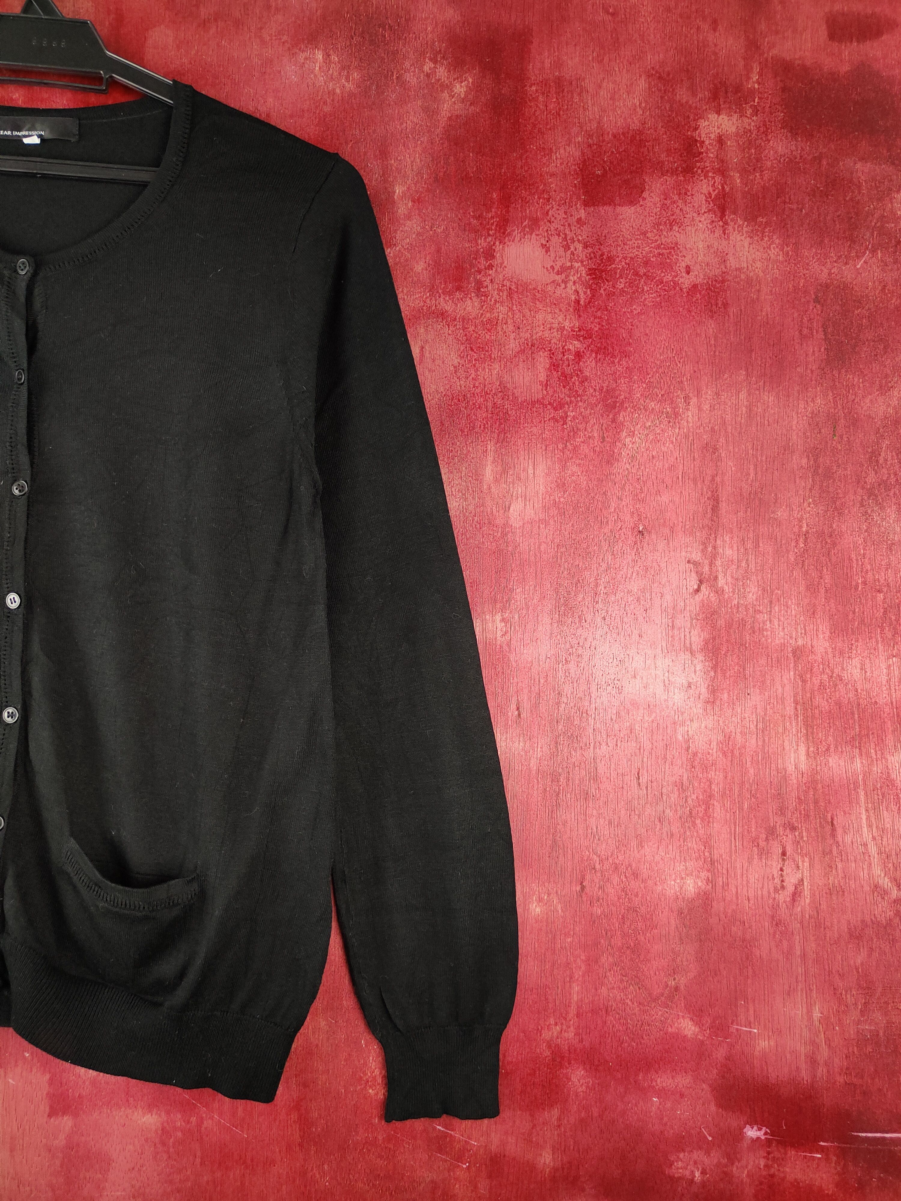 Japanese Brand Clear Impression Black Knitwear Cardigan #S1232 Size S / US 4 / IT 40 - 5 Thumbnail
