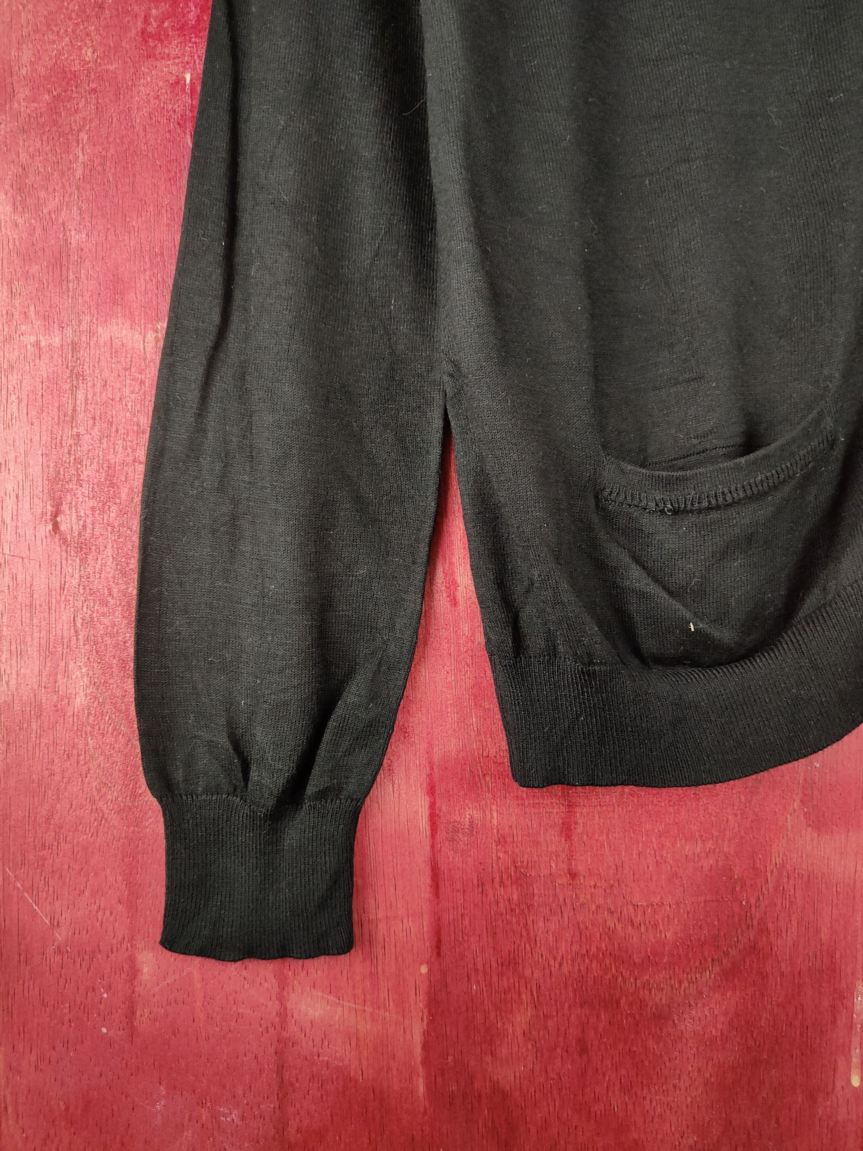 Japanese Brand Clear Impression Black Knitwear Cardigan #S1232 Size S / US 4 / IT 40 - 4 Thumbnail