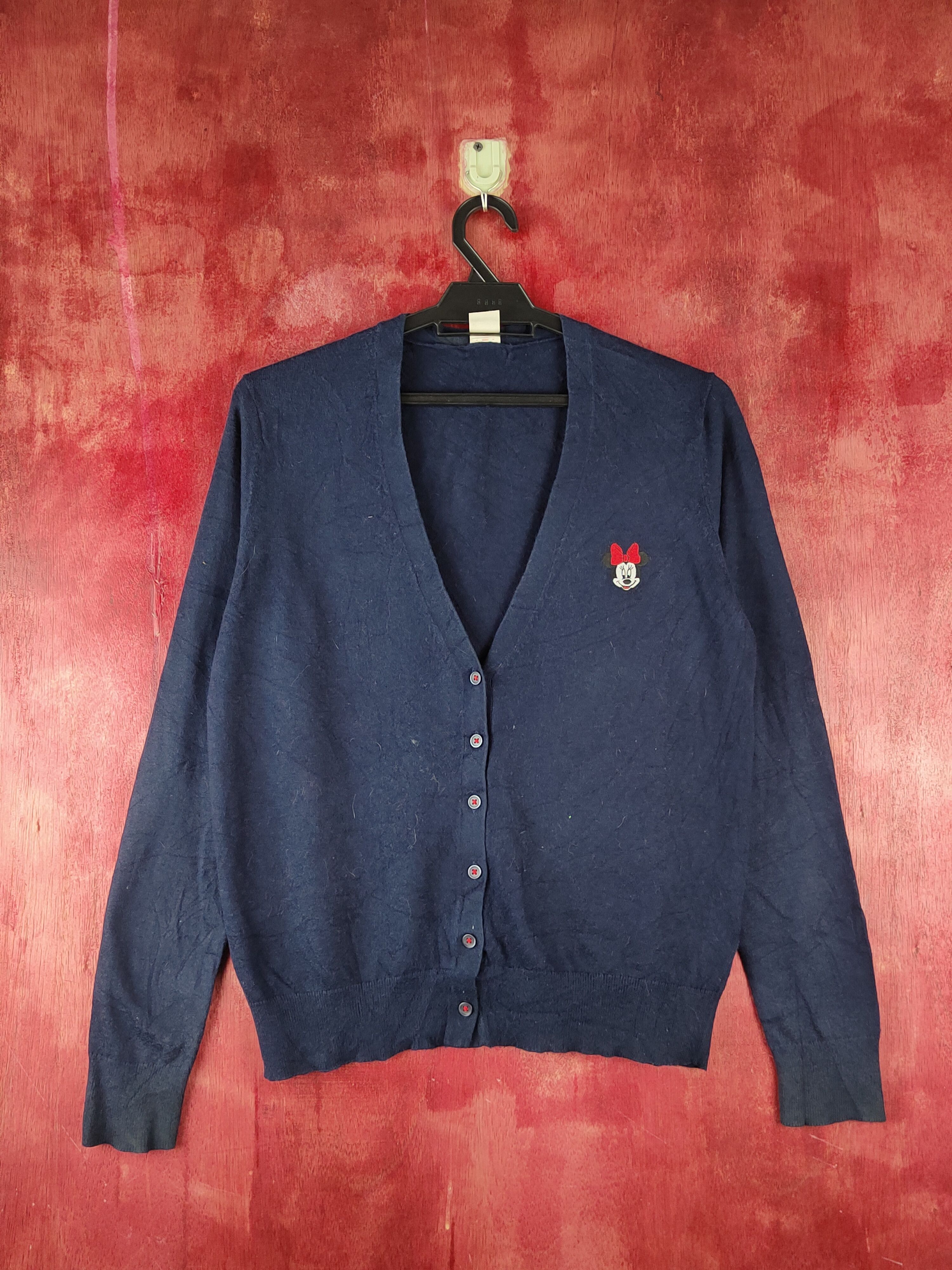 Disney Uniqlo-Disney Navy Minnie Mouse Knitwear Cardigan #S1229 Size M / US 6-8 / IT 42-44 - 1 Thumbnail