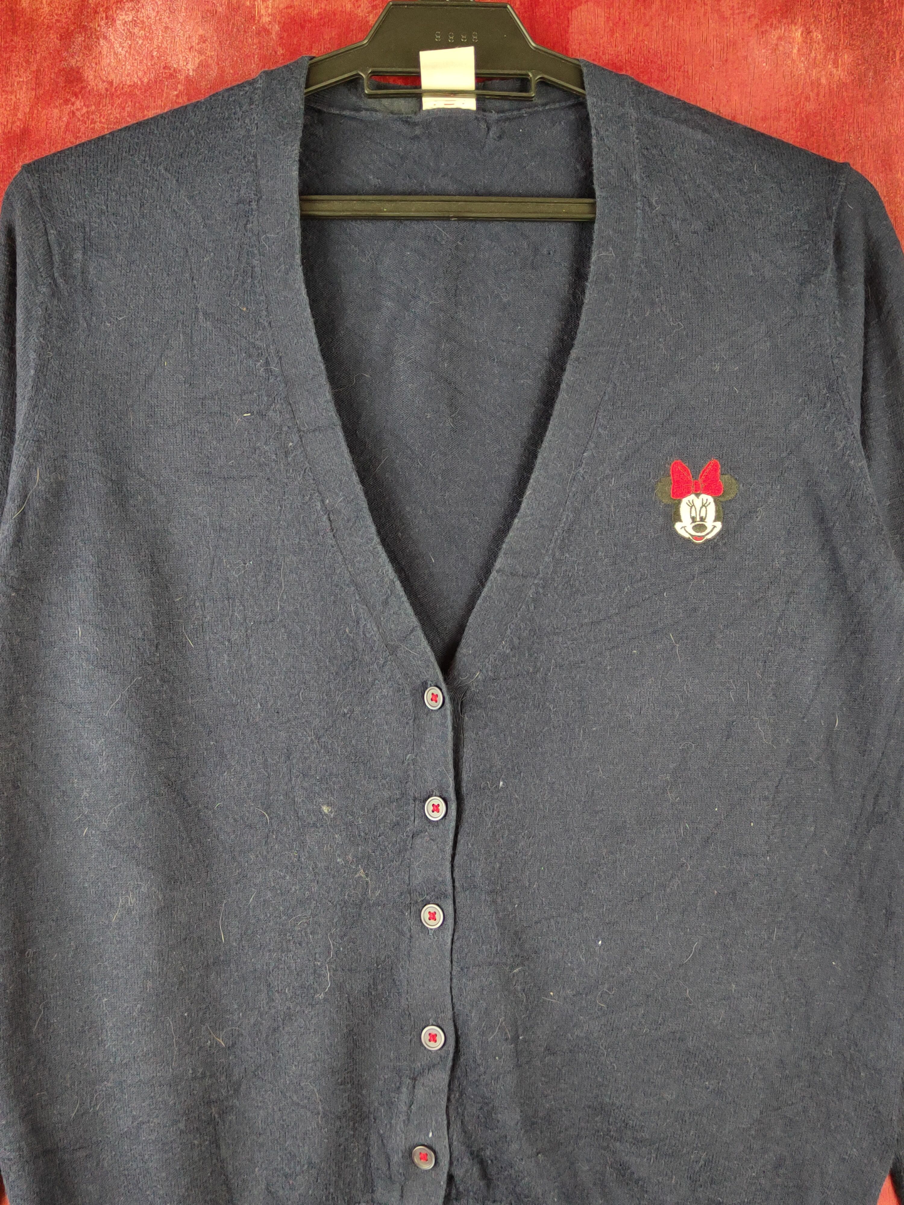 Disney Uniqlo-Disney Navy Minnie Mouse Knitwear Cardigan #S1229 Size M / US 6-8 / IT 42-44 - 3 Thumbnail