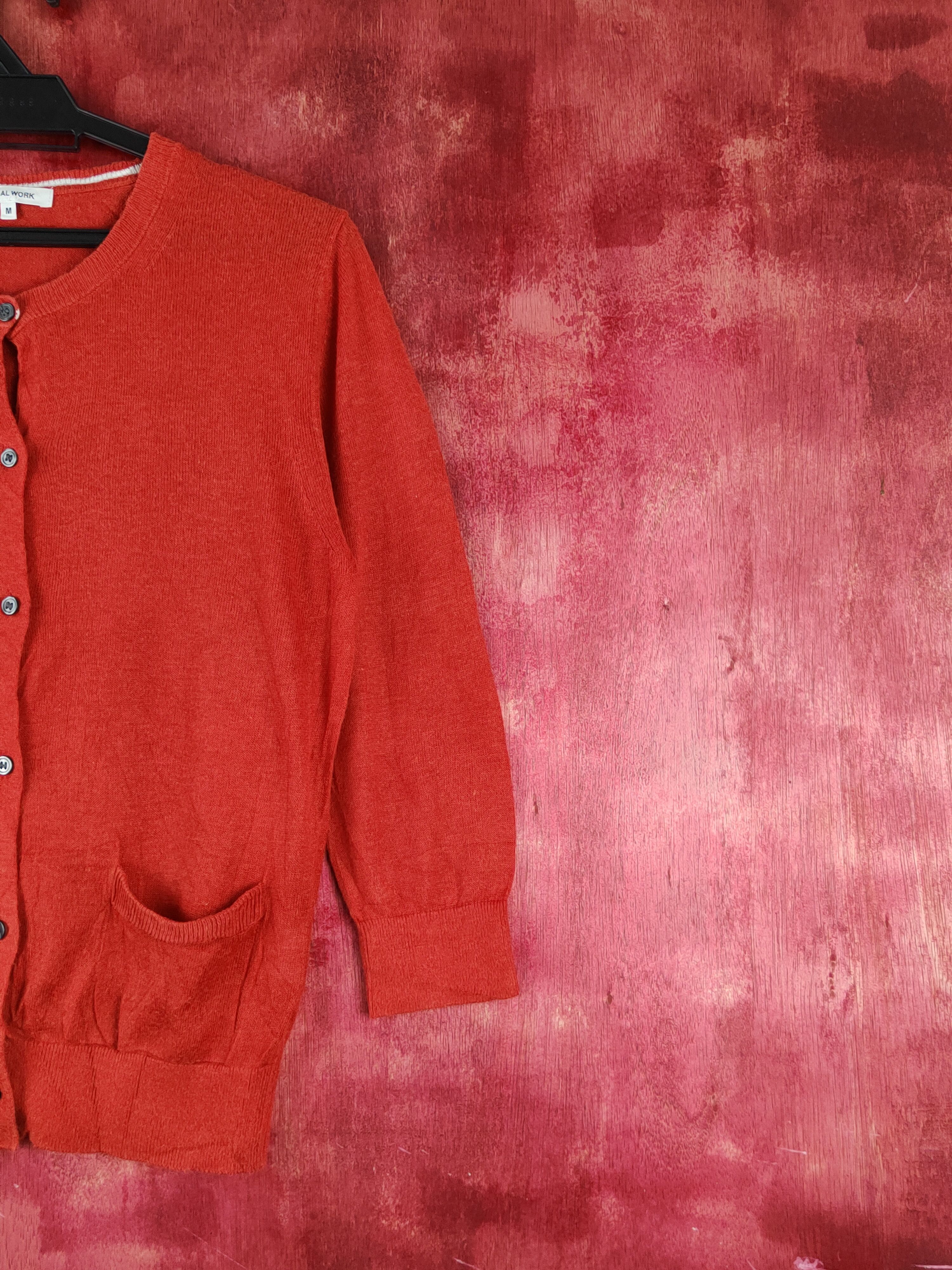 Global Work × Japanese Brand Global Work Dark Red Knitwear Cardigan #S1222 Size M / US 6-8 / IT 42-44 - 5 Thumbnail