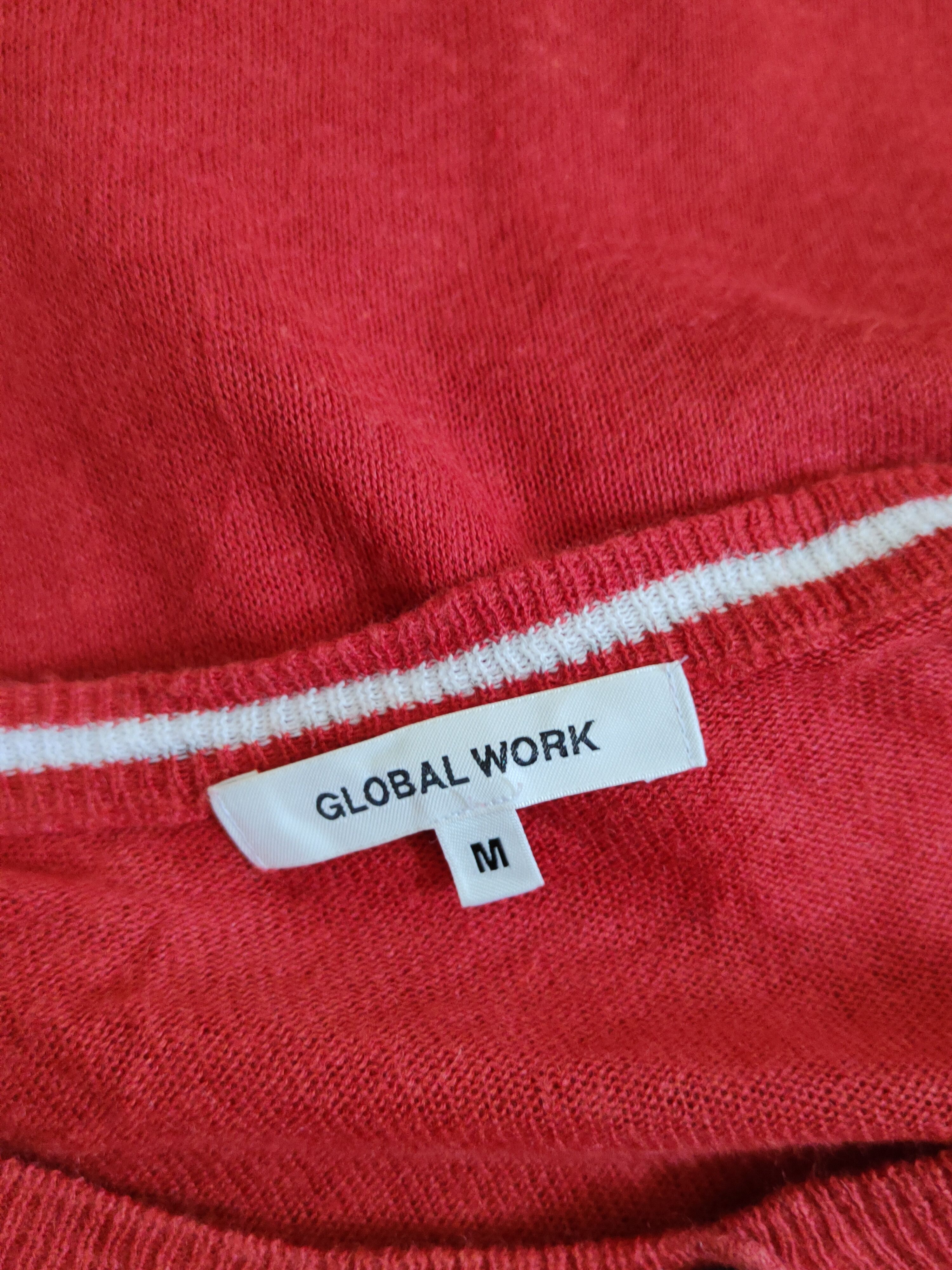 Global Work × Japanese Brand Global Work Dark Red Knitwear Cardigan #S1222 Size M / US 6-8 / IT 42-44 - 11 Thumbnail