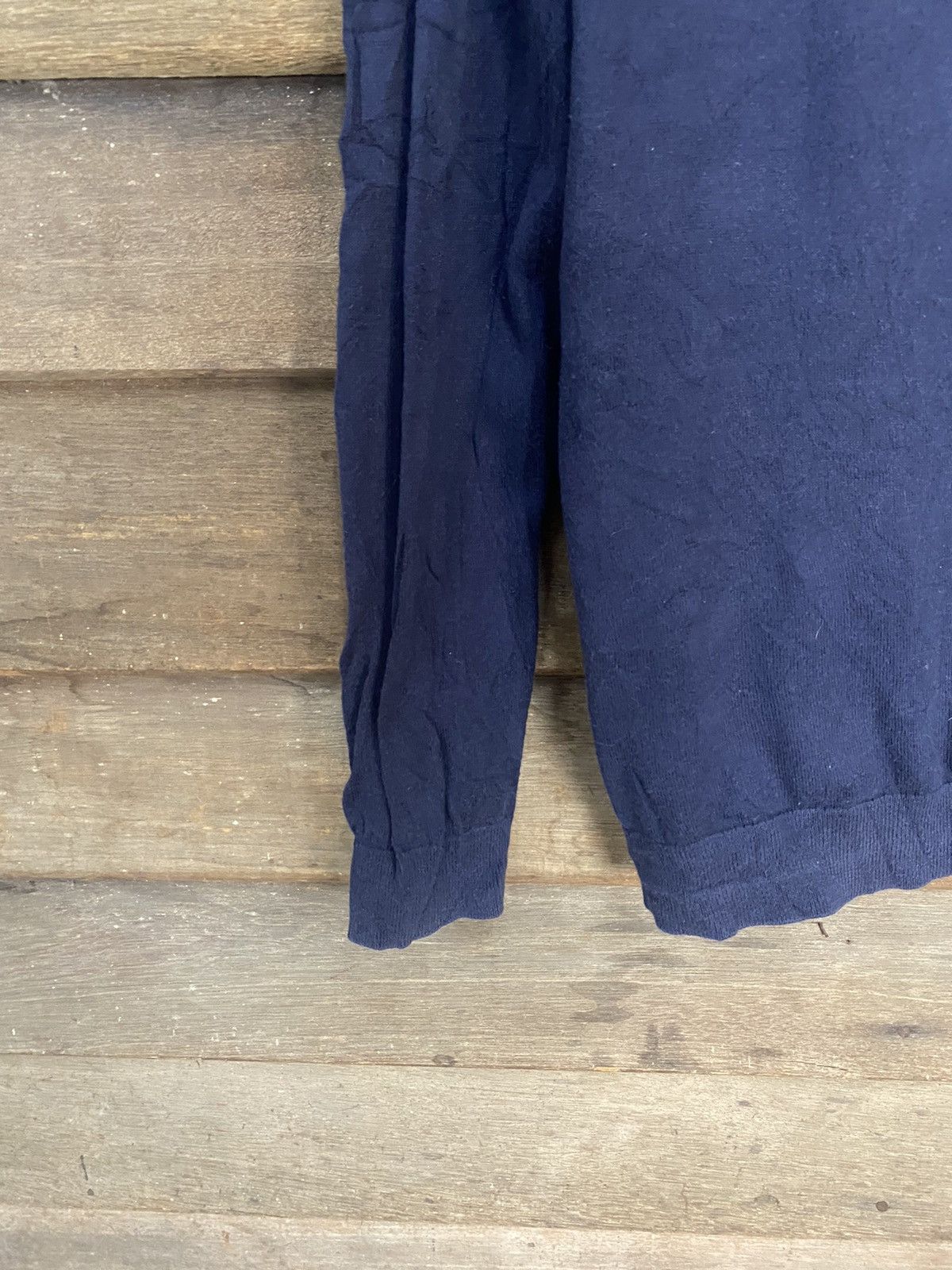 Homespun Knitwear × Uniqlo Uniqlo vintage Dark Blue Cardigan Knitwear #7262 Size L / US 10 / IT 46 - 10 Thumbnail