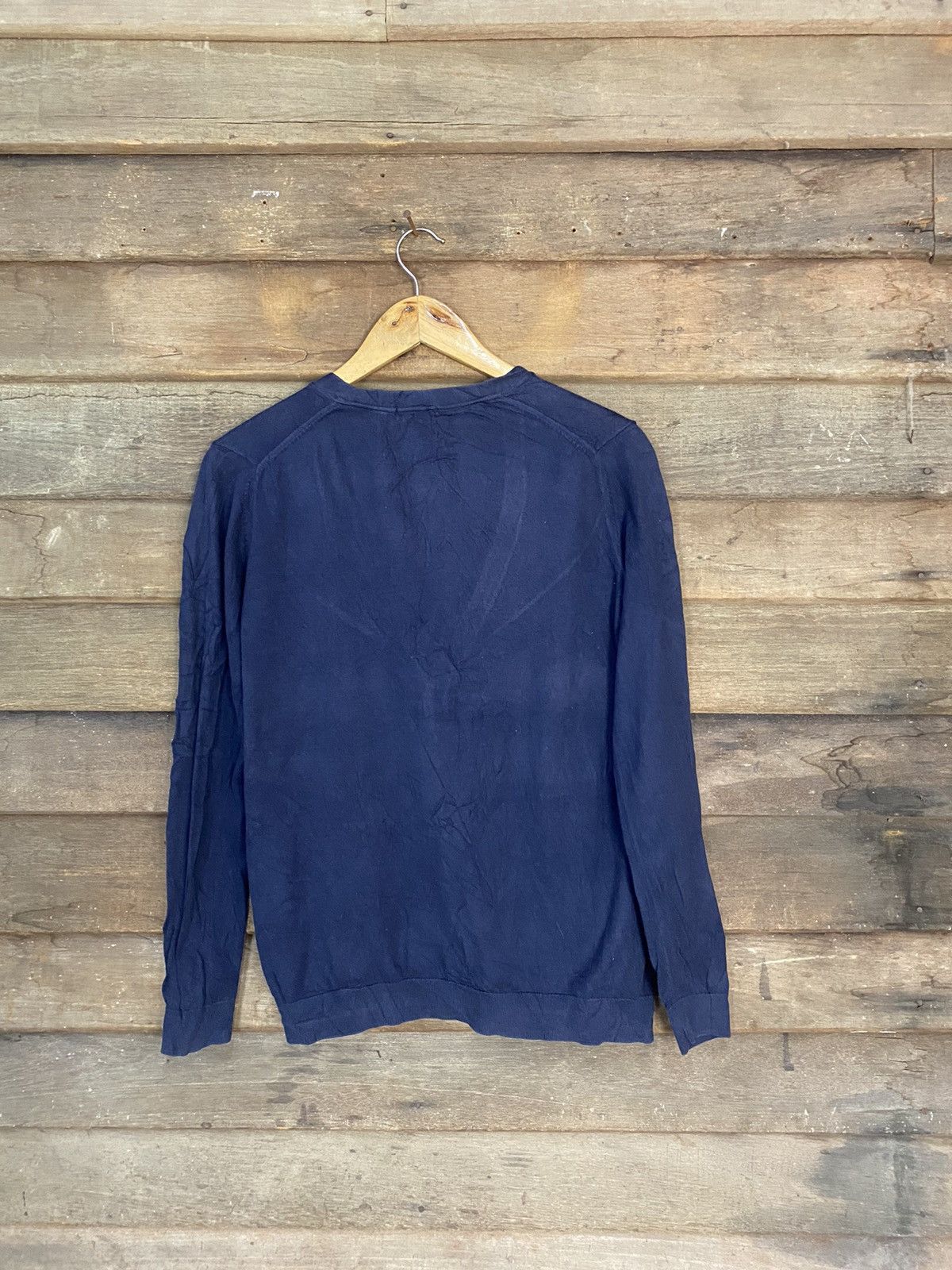 Homespun Knitwear × Uniqlo Uniqlo vintage Dark Blue Cardigan Knitwear #7262 Size L / US 10 / IT 46 - 9 Thumbnail