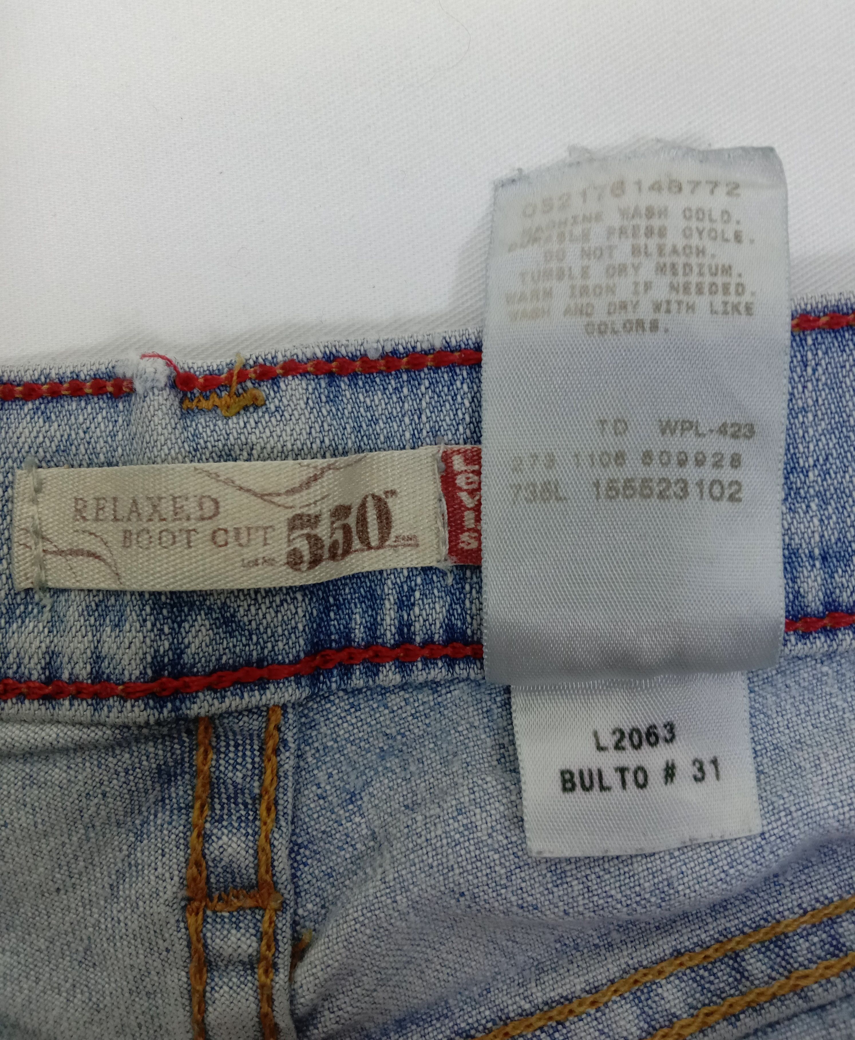Levi's Vintage Levi's 550 Flare Jeans Light Wash Denim Size 29" - 13 Thumbnail