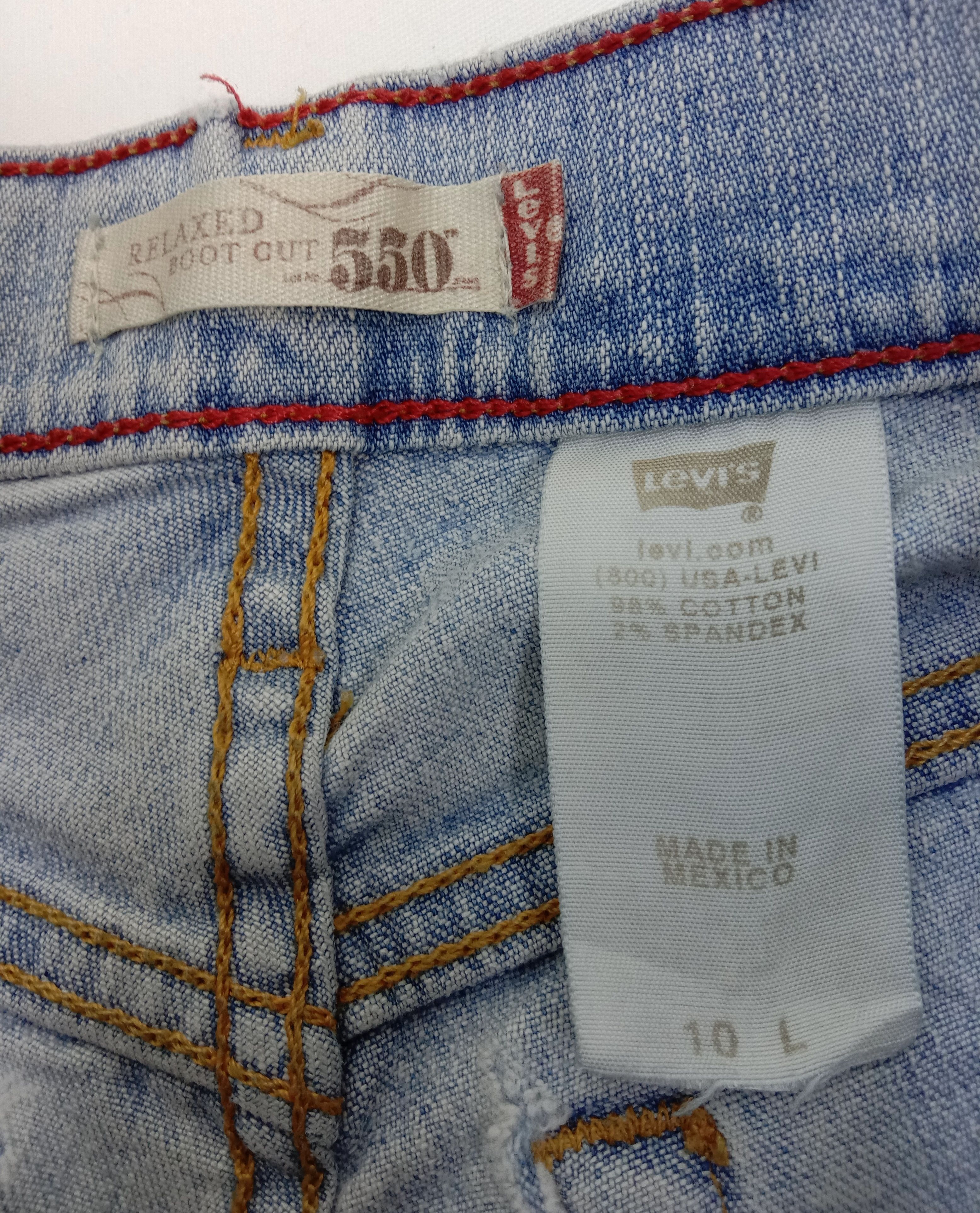 Levi's Vintage Levi's 550 Flare Jeans Light Wash Denim Size 29" - 14 Thumbnail