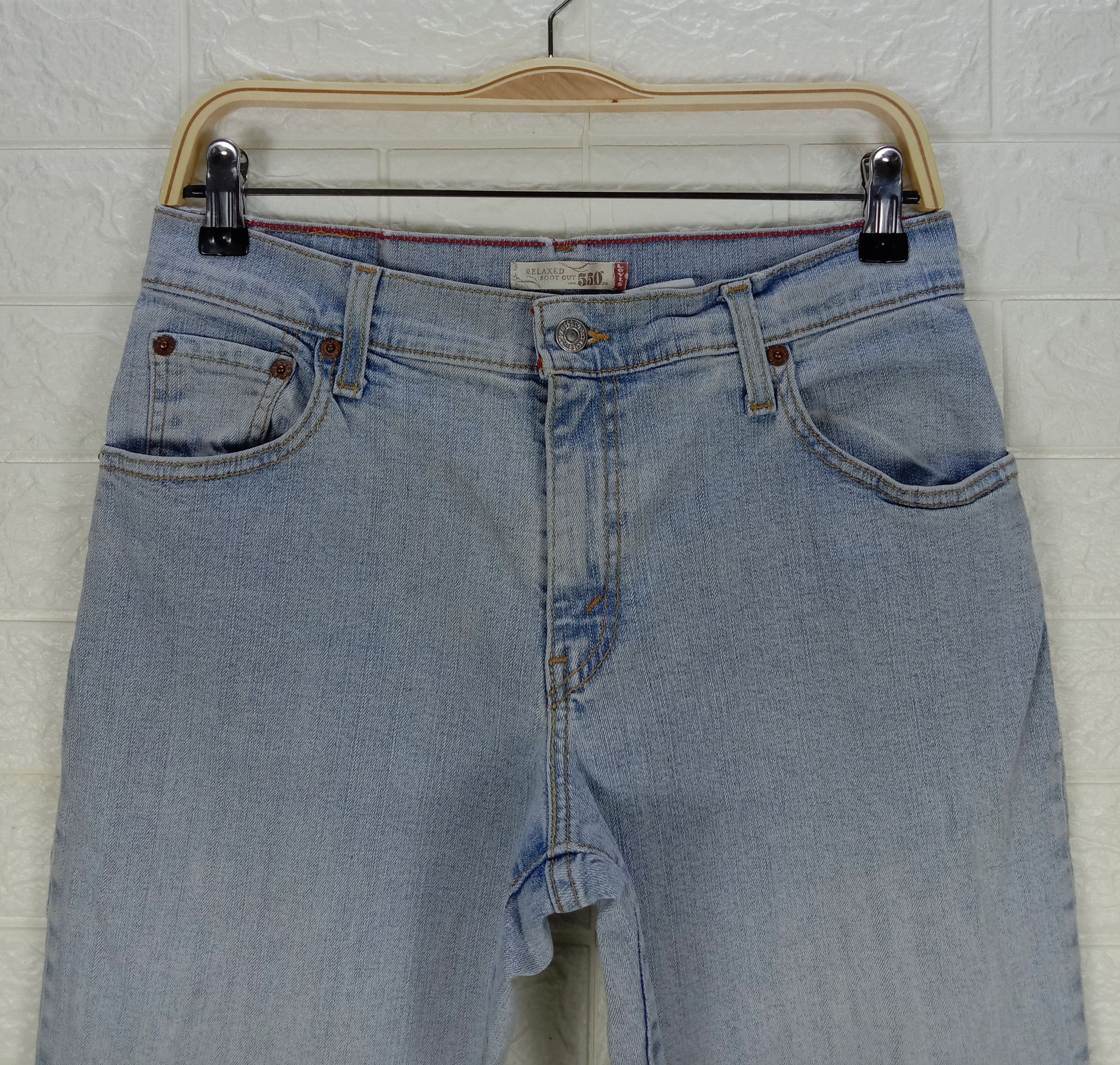 Levi's Vintage Levi's 550 Flare Jeans Light Wash Denim Size 29" - 2 Thumbnail