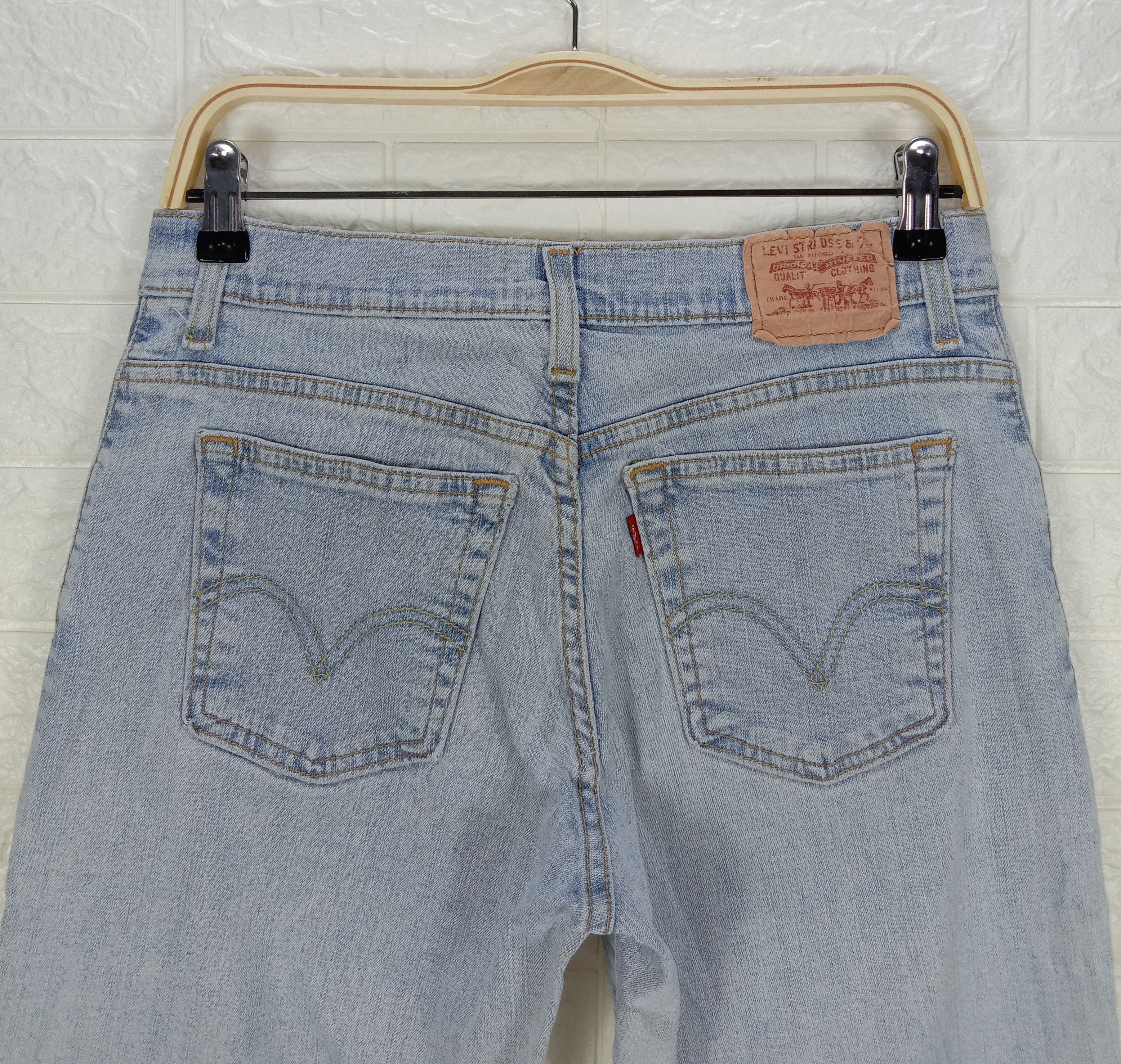 Levi's Vintage Levi's 550 Flare Jeans Light Wash Denim Size 29" - 6 Thumbnail