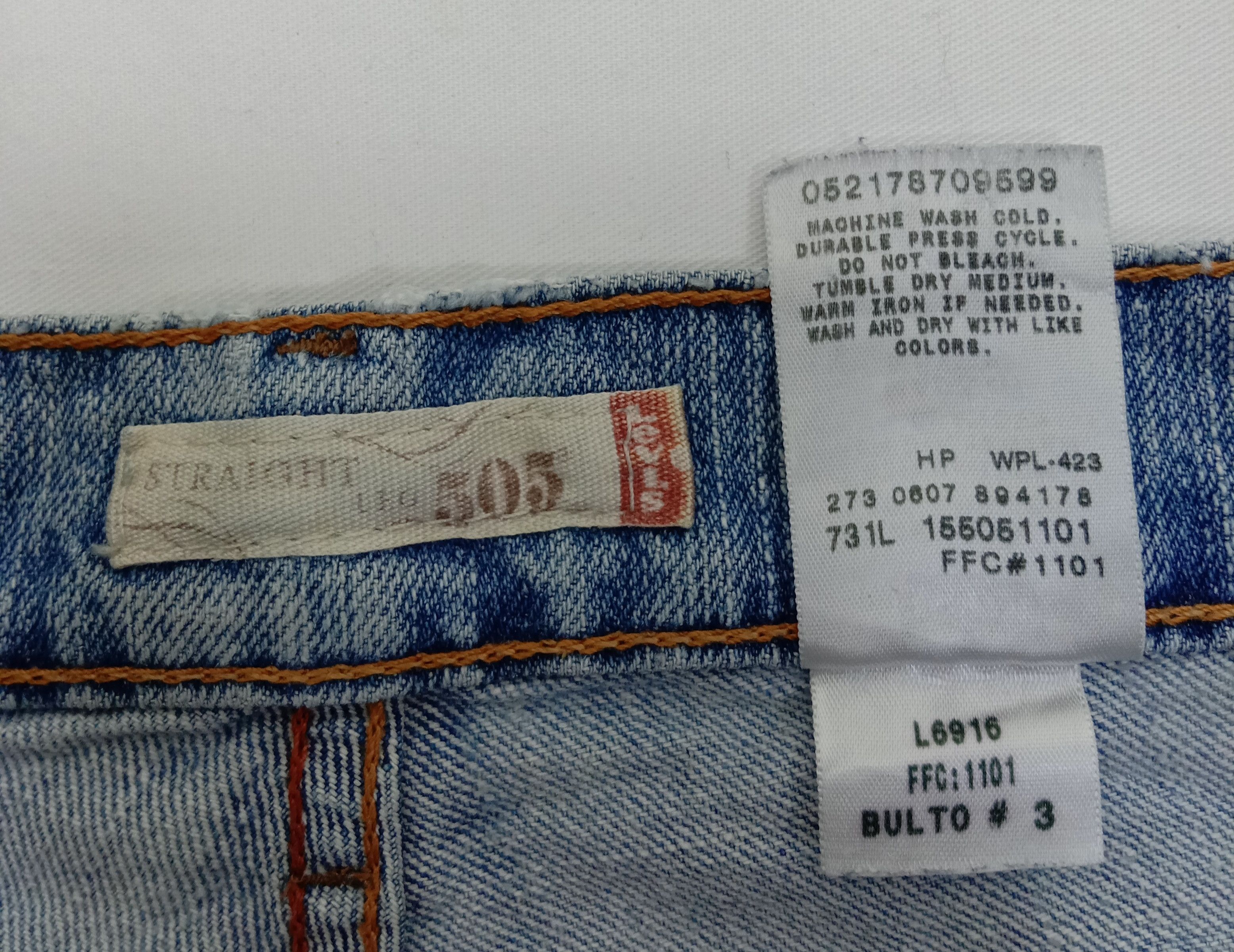Levi's Vintage Levi's 505 Light Wash Jeans Straight Leg Denim Size 31" - 14 Thumbnail