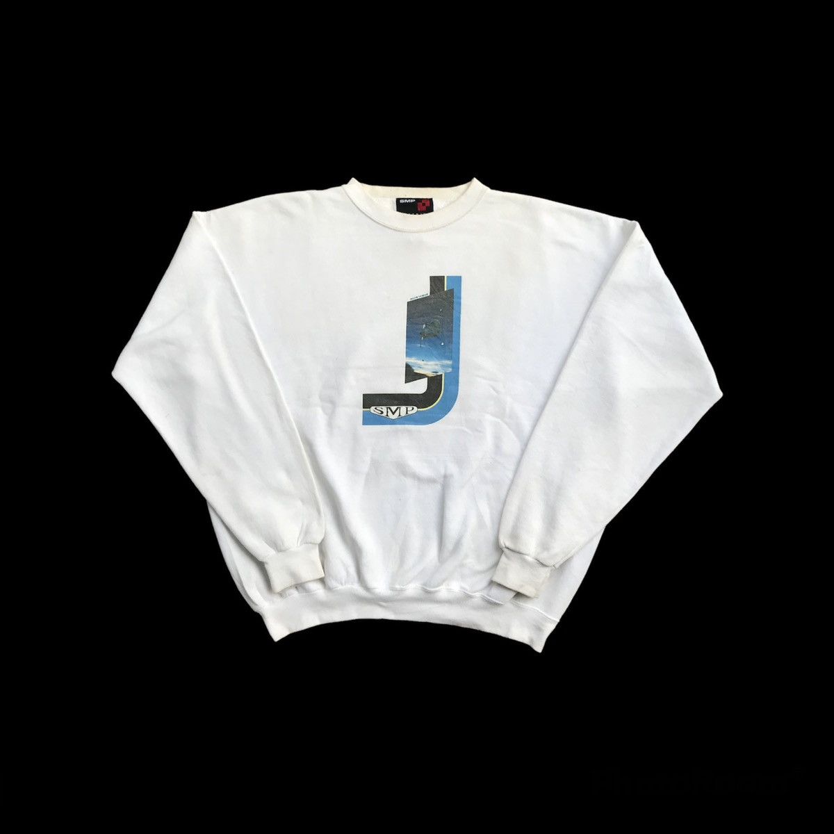 image of Skategang x Vintage Smp Skateboards Sweatshirt L Fit XL in White, Men's (Size Large)