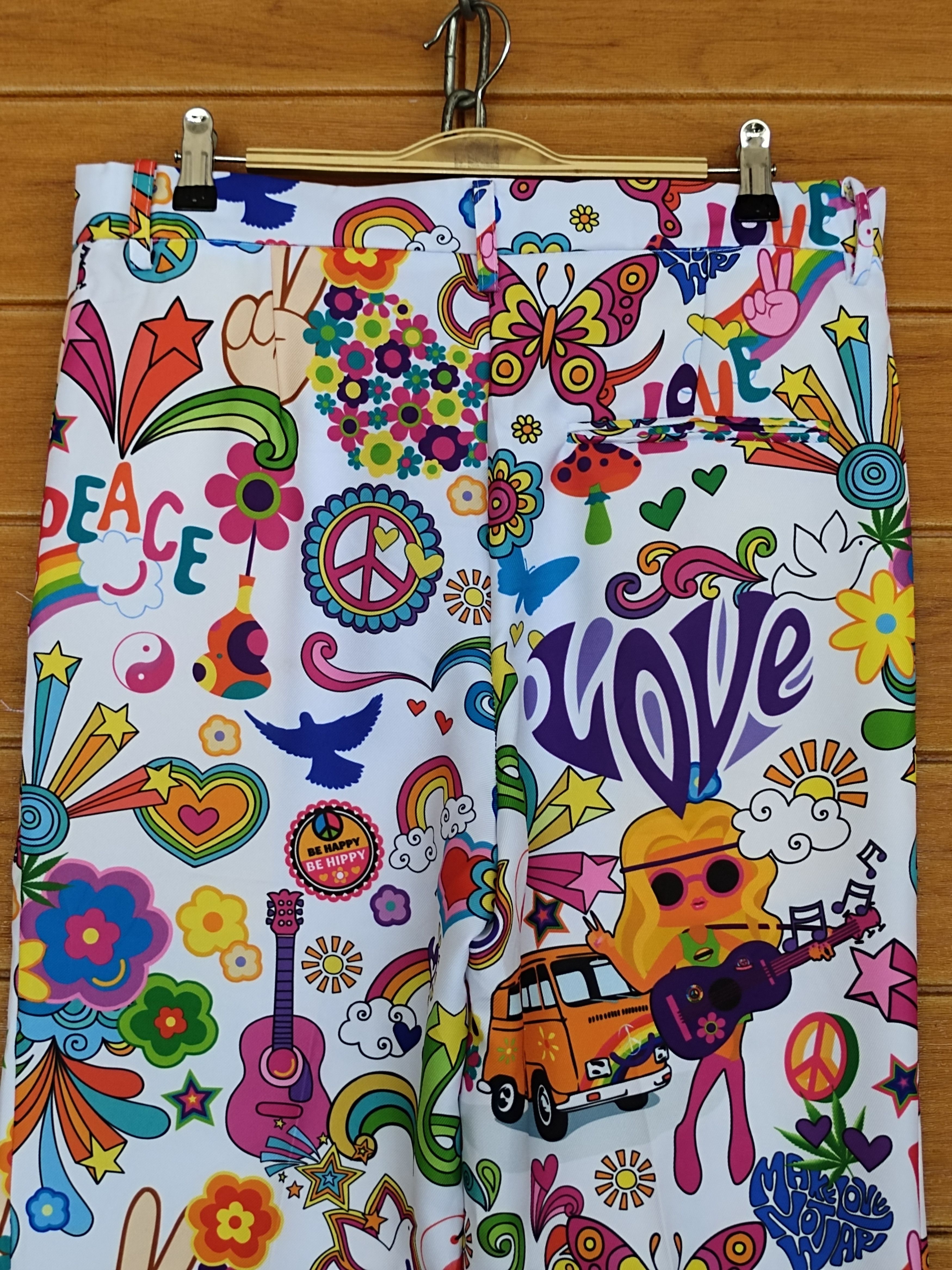Hysteric Glamour Stand Out Hippie Peace Love Fullprint Trouser Pants Size US 32 / EU 48 - 11 Thumbnail