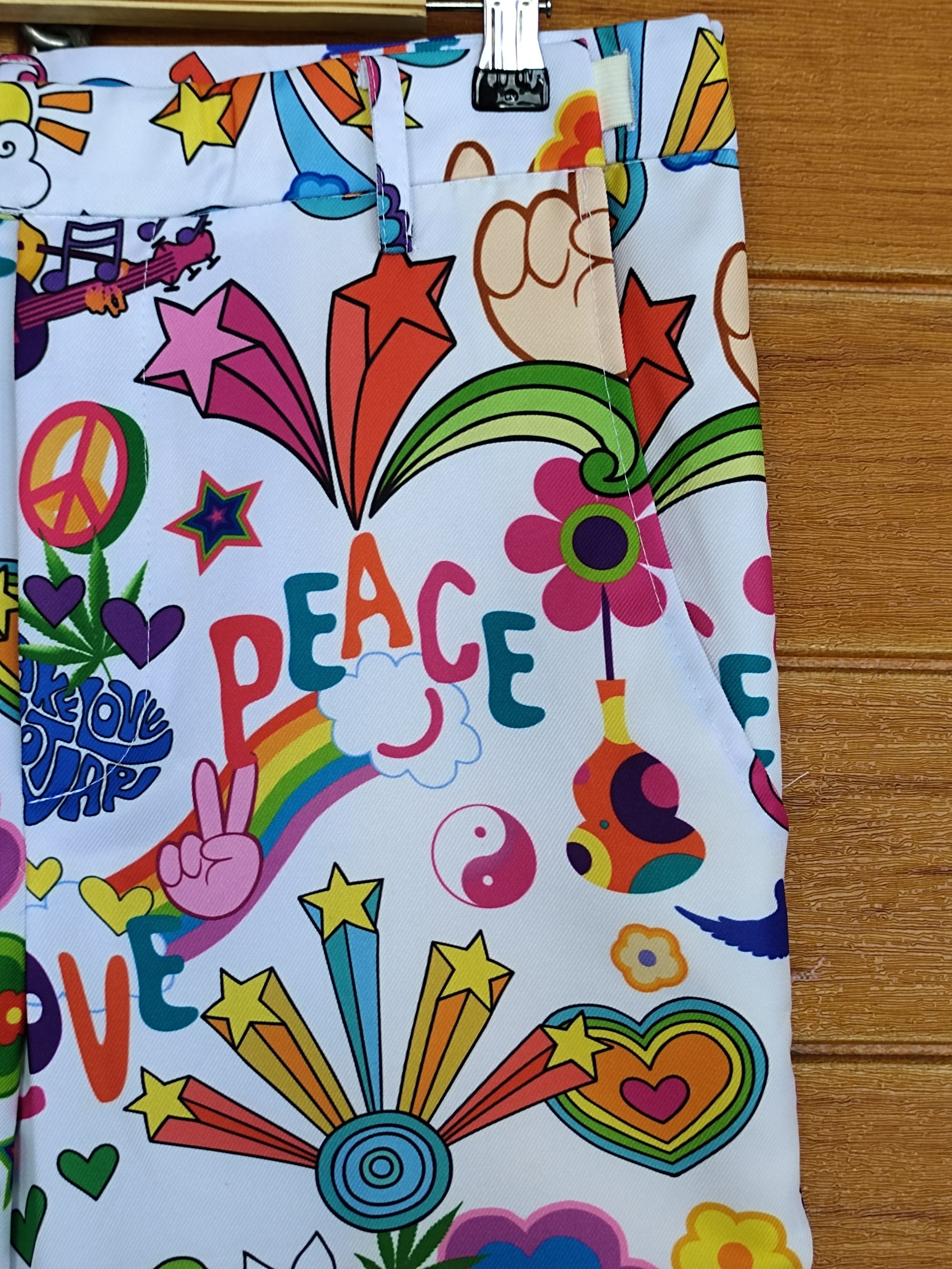 Hysteric Glamour Stand Out Hippie Peace Love Fullprint Trouser Pants Size US 32 / EU 48 - 4 Thumbnail