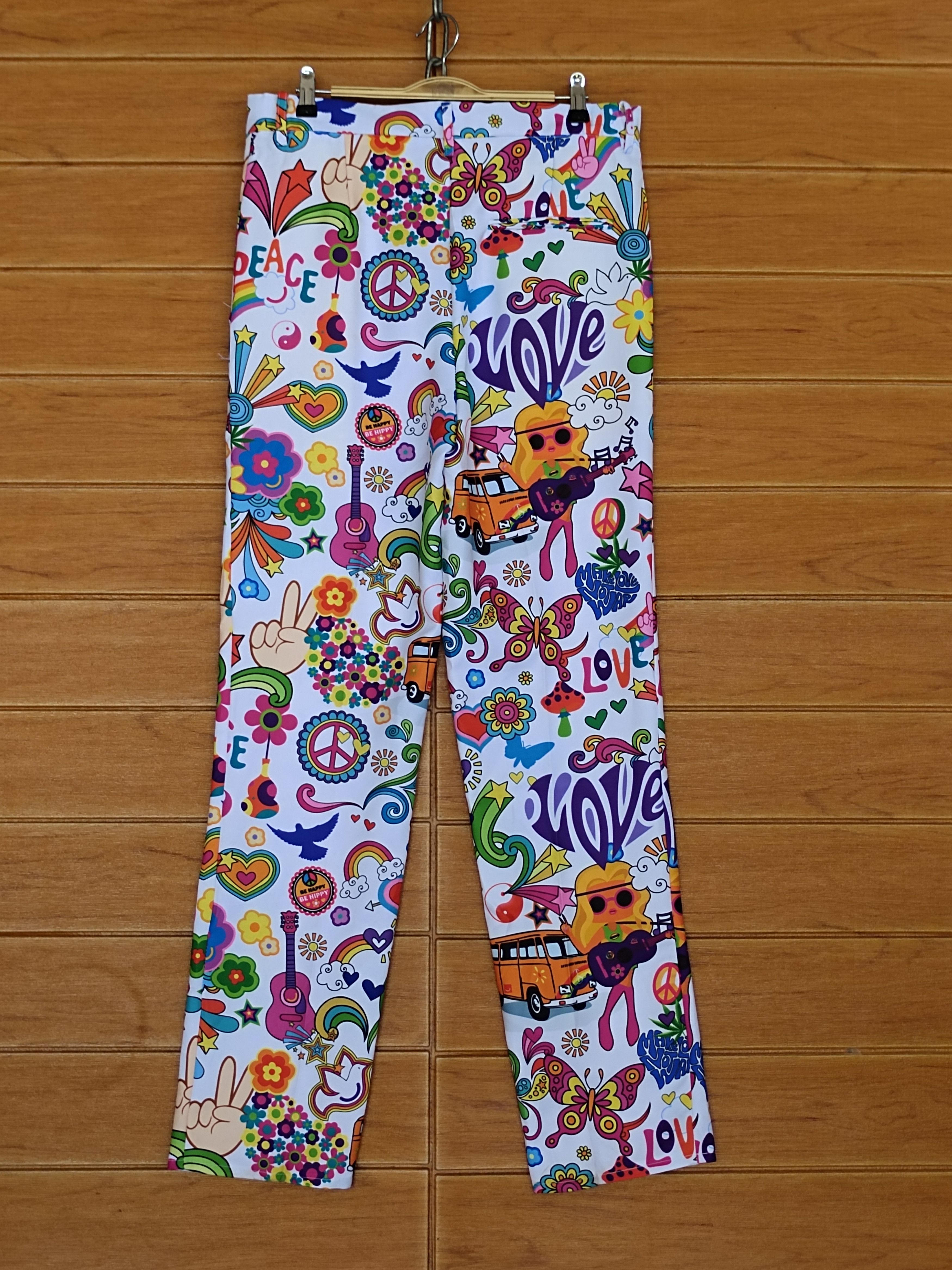 Hysteric Glamour Stand Out Hippie Peace Love Fullprint Trouser Pants Size US 32 / EU 48 - 10 Thumbnail