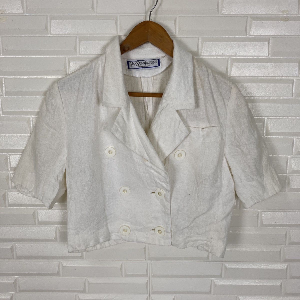 Yves Saint Laurent Yves Saint Laurent Diffusion Femmes Cropped Coat Size M / US 6-8 / IT 42-44 - 2 Thumbnail