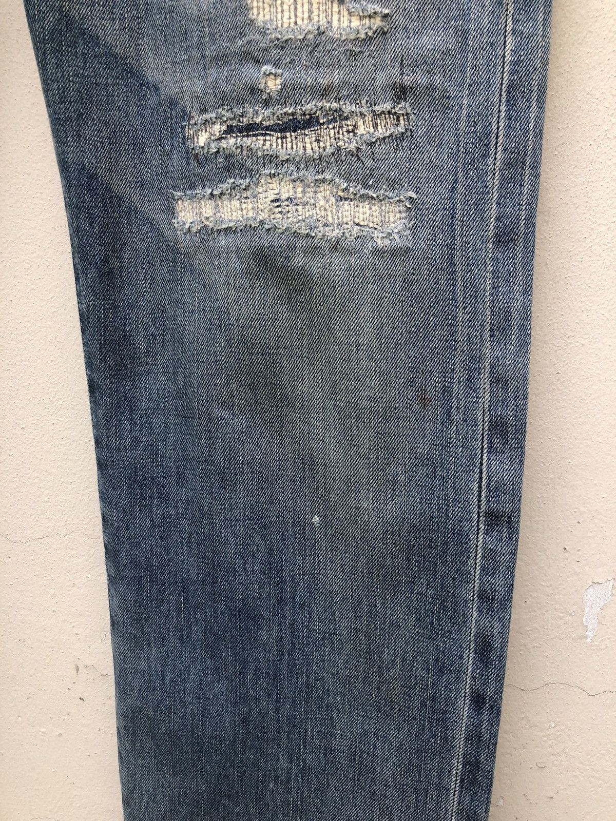 Unused UNUSED Japan Rebuild Selvedge Denim Rips Distressed Jeans Size US 32 / EU 48 - 14 Thumbnail