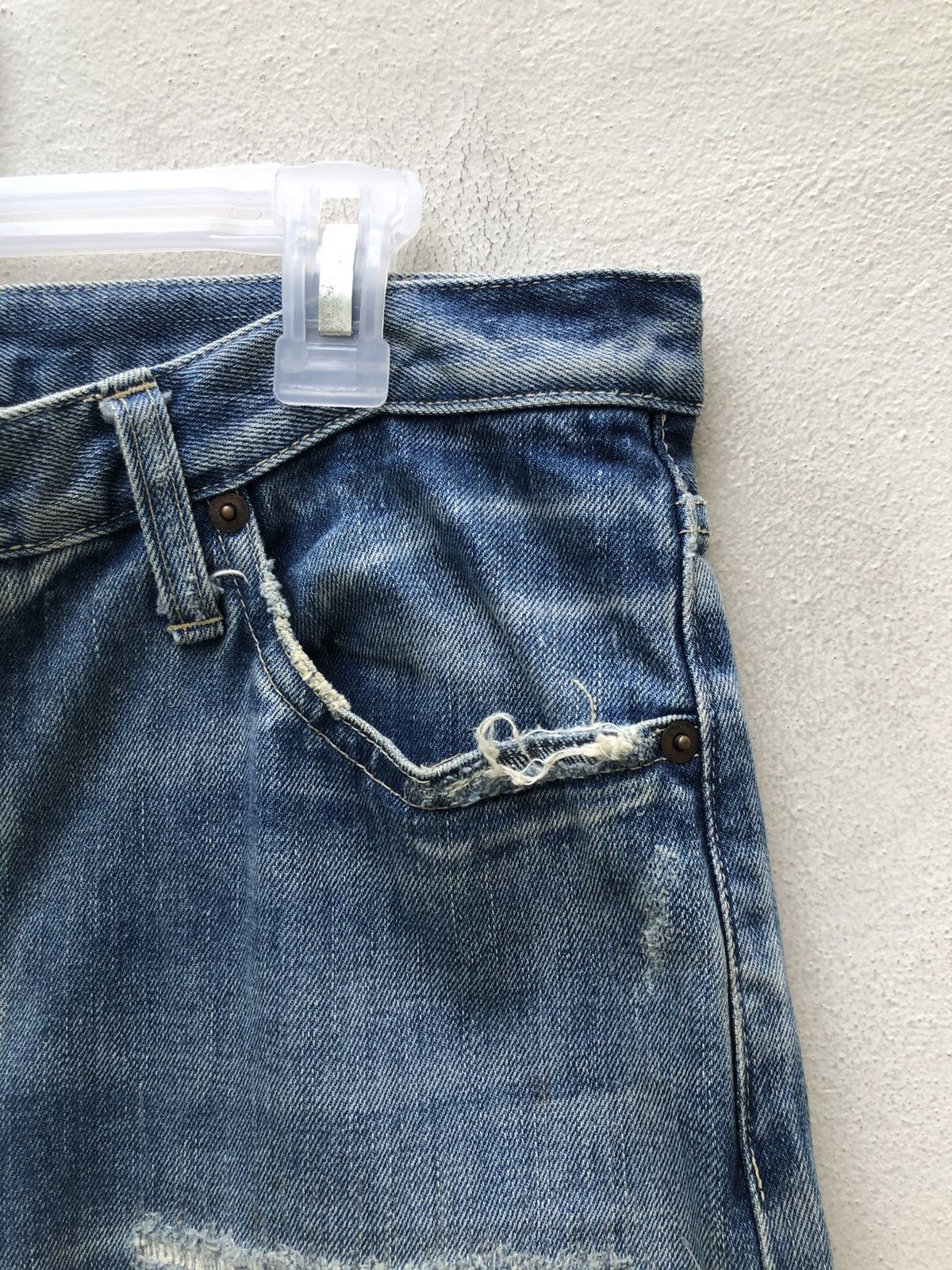 Unused UNUSED Japan Rebuild Selvedge Denim Rips Distressed Jeans Size US 32 / EU 48 - 12 Thumbnail