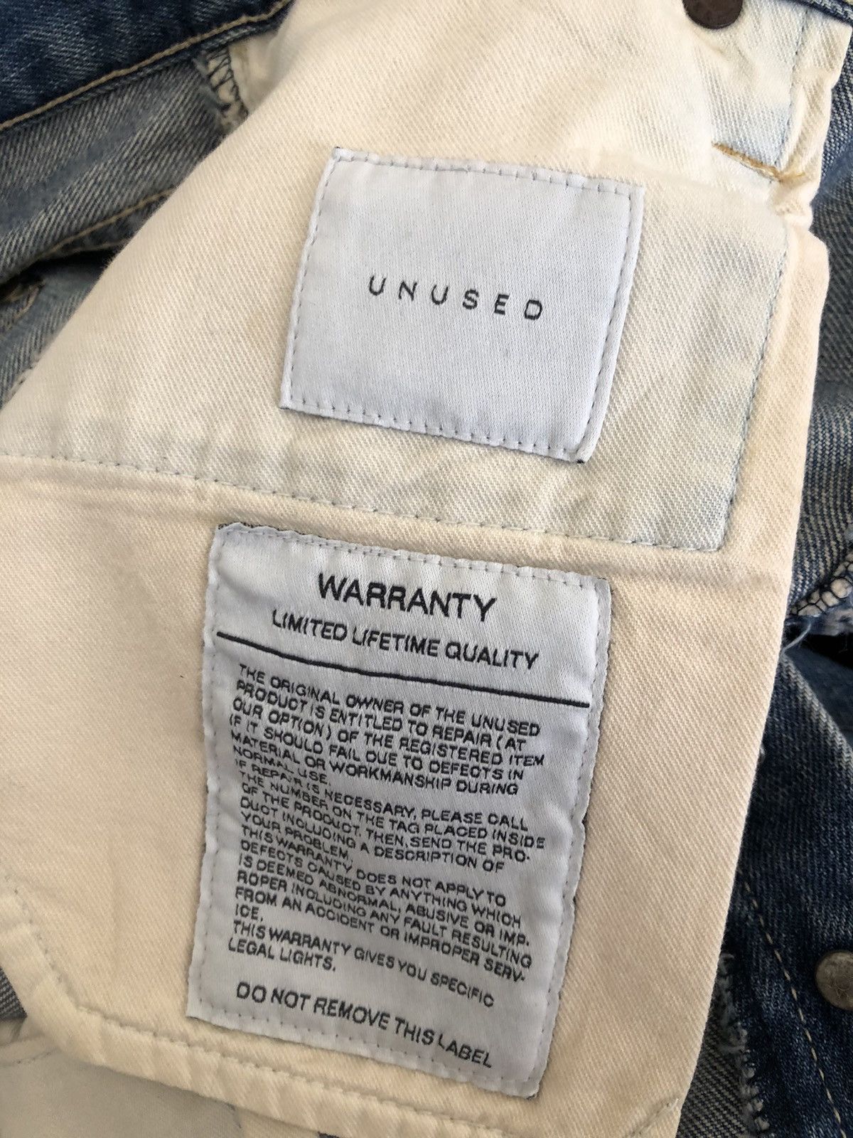 Unused UNUSED Japan Rebuild Selvedge Denim Rips Distressed Jeans Size US 32 / EU 48 - 24 Thumbnail