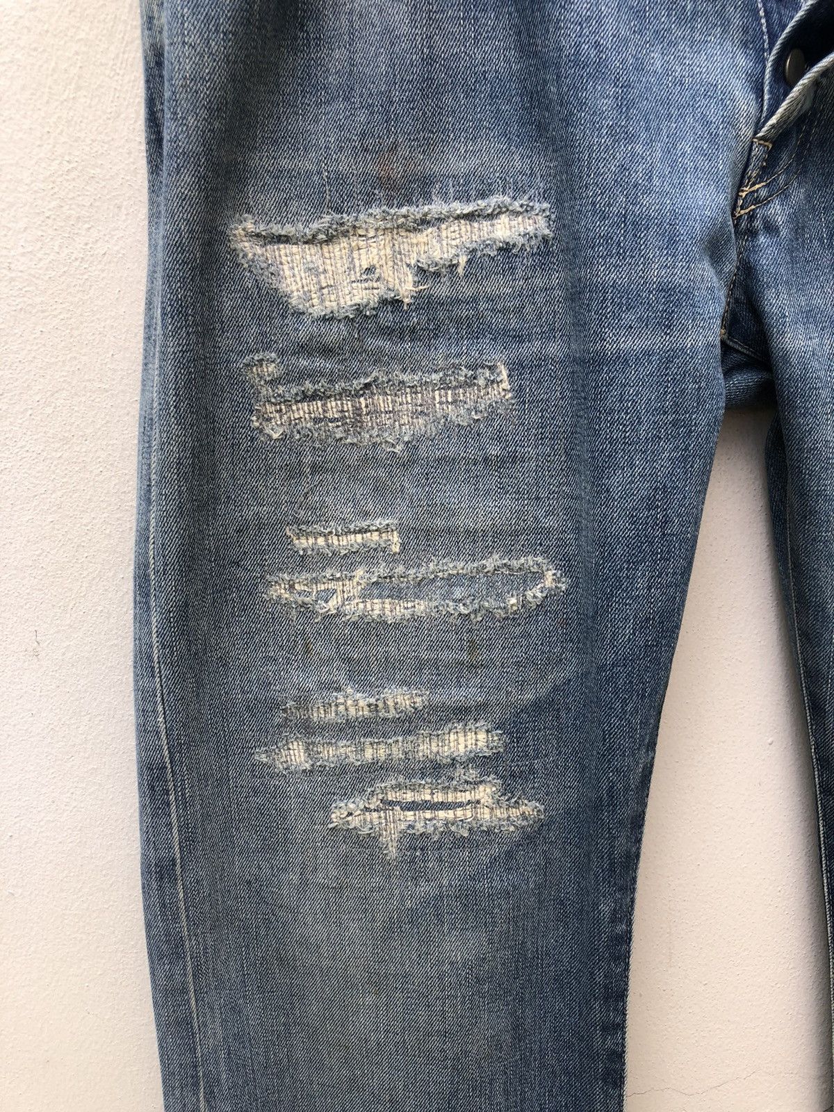 Unused UNUSED Japan Rebuild Selvedge Denim Rips Distressed Jeans Size US 32 / EU 48 - 9 Thumbnail