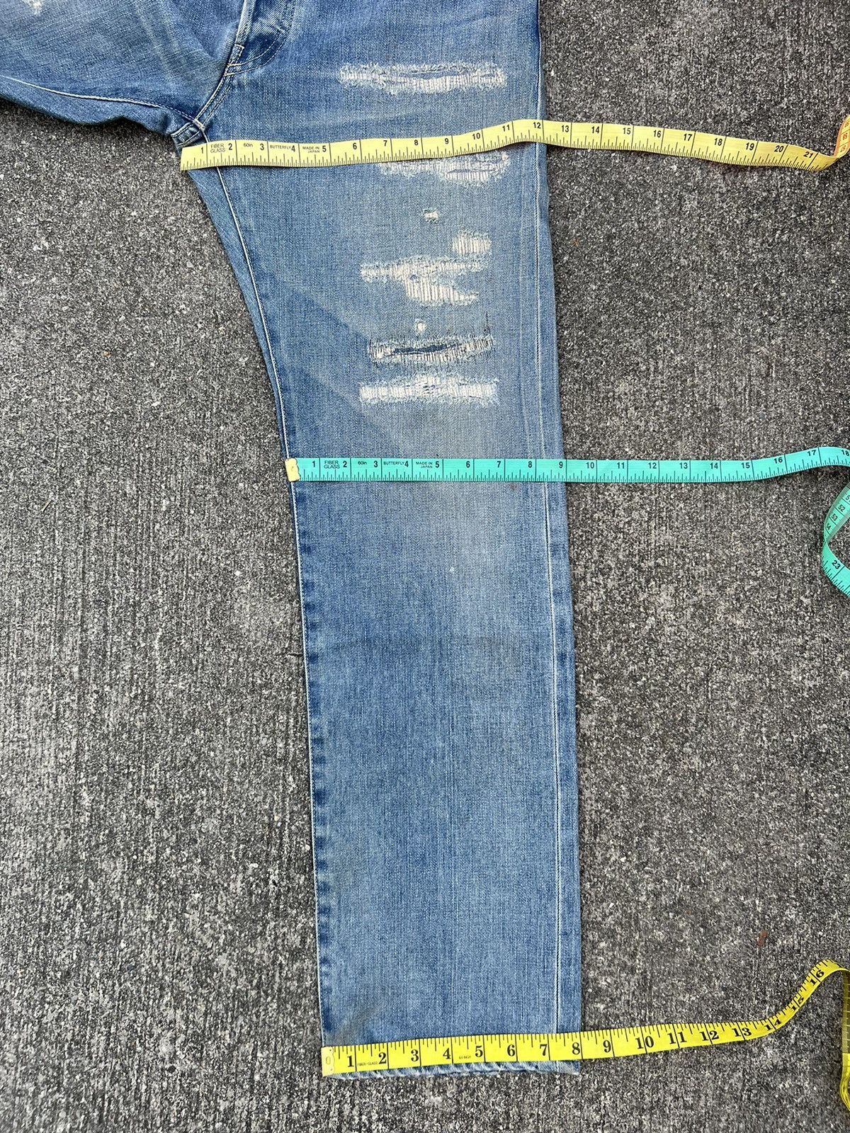 Unused UNUSED Japan Rebuild Selvedge Denim Rips Distressed Jeans Size US 32 / EU 48 - 3 Thumbnail