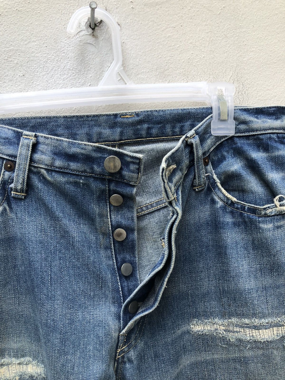 Unused UNUSED Japan Rebuild Selvedge Denim Rips Distressed Jeans Size US 32 / EU 48 - 8 Thumbnail