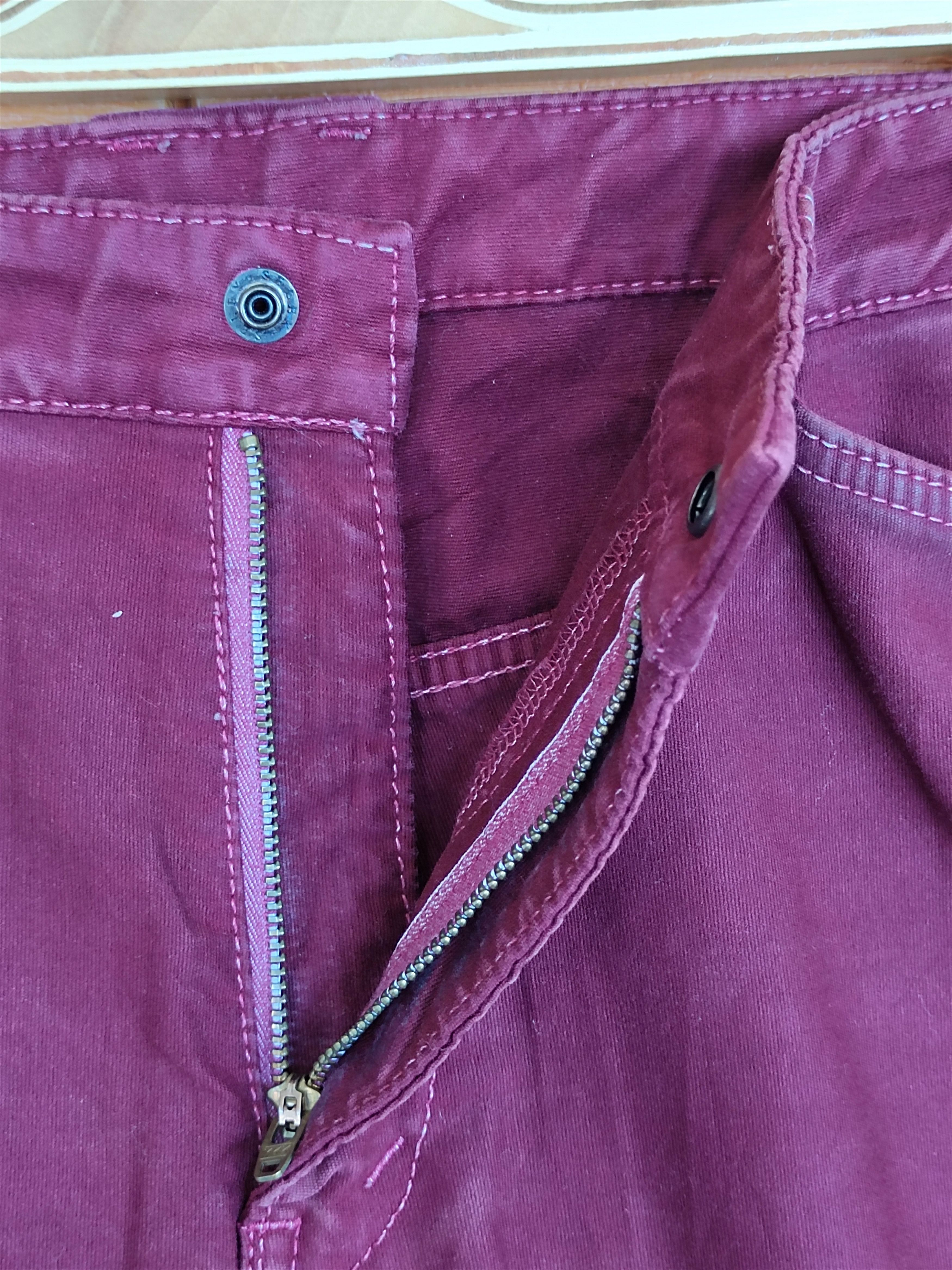 Number (N)ine × Undercover HRM Japan Red Waxed Cotton Denim Pants Size US 32 / EU 48 - 10 Thumbnail