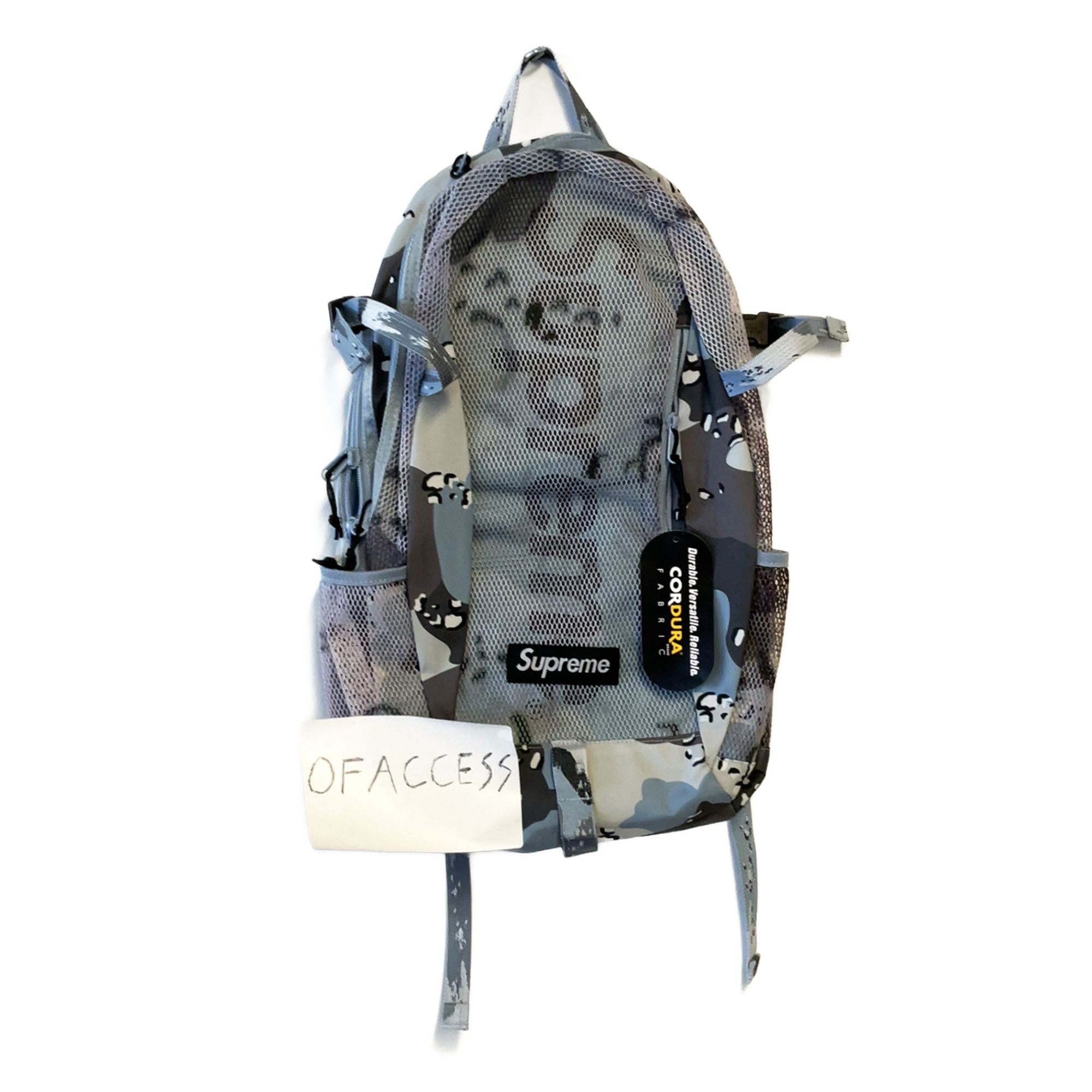 Supreme blue chocolate chip best sale camo backpack