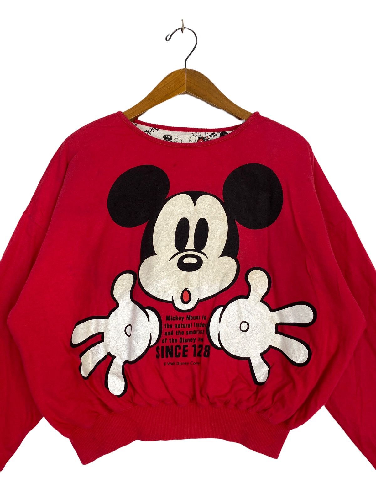 Disney Rare‼️ Vintage Disney Mickey Mouse Big Logo Sweatshirt Women Size L / US 10 / IT 46 - 2 Thumbnail
