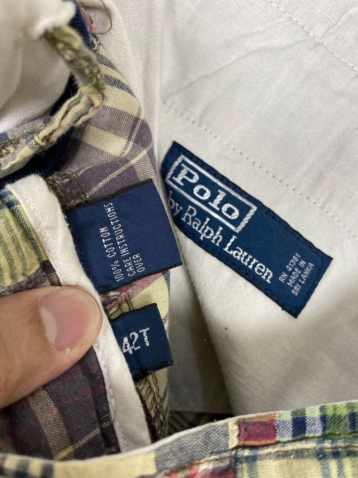 Polo Ralph Lauren Rare‼️Vintage Polo Ralph Lauren Patchwork Short Pants Size US 44 / EU 60 - 9 Thumbnail