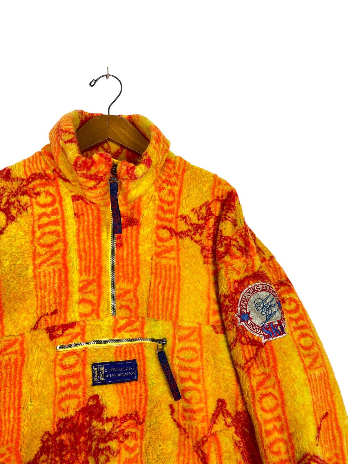 Japanese Brand Rare‼️Vintage PHENIX Abstract Design Half Zipper Fleece Size US L / EU 52-54 / 3 - 2 Thumbnail