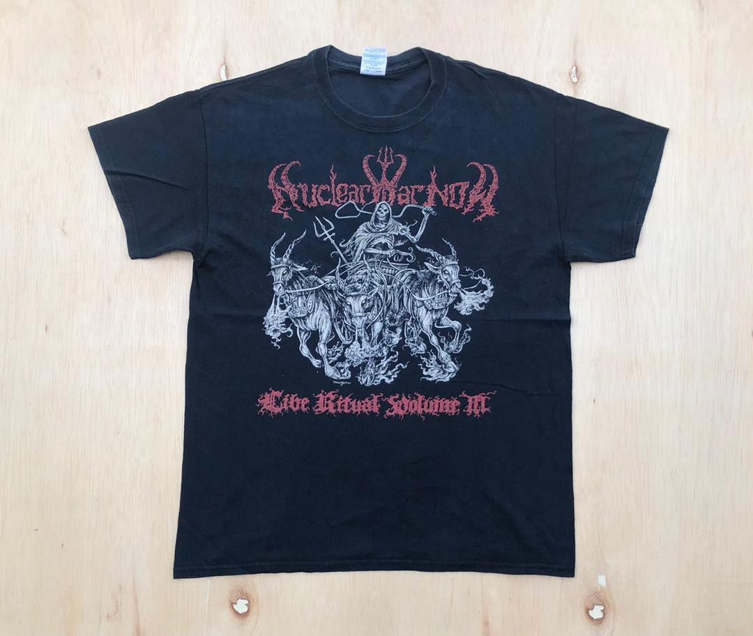 image of Band Tees x Vintage Tee A36 Nuclear War Now Live Ritual Vol 3 in Black, Men's (Size Medium)