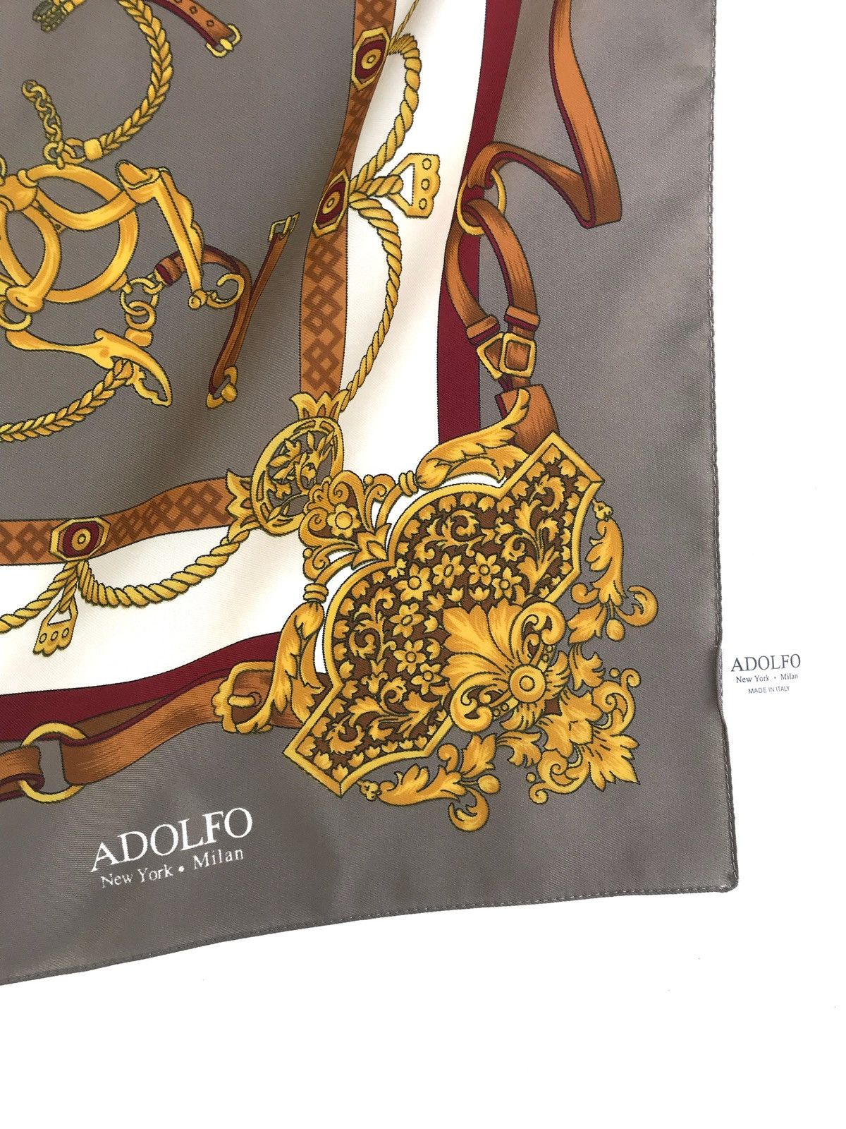 Adolfo Dominguez Rare‼️Adolfo Satin Scarf Made in Italy Size ONE SIZE - 3 Thumbnail