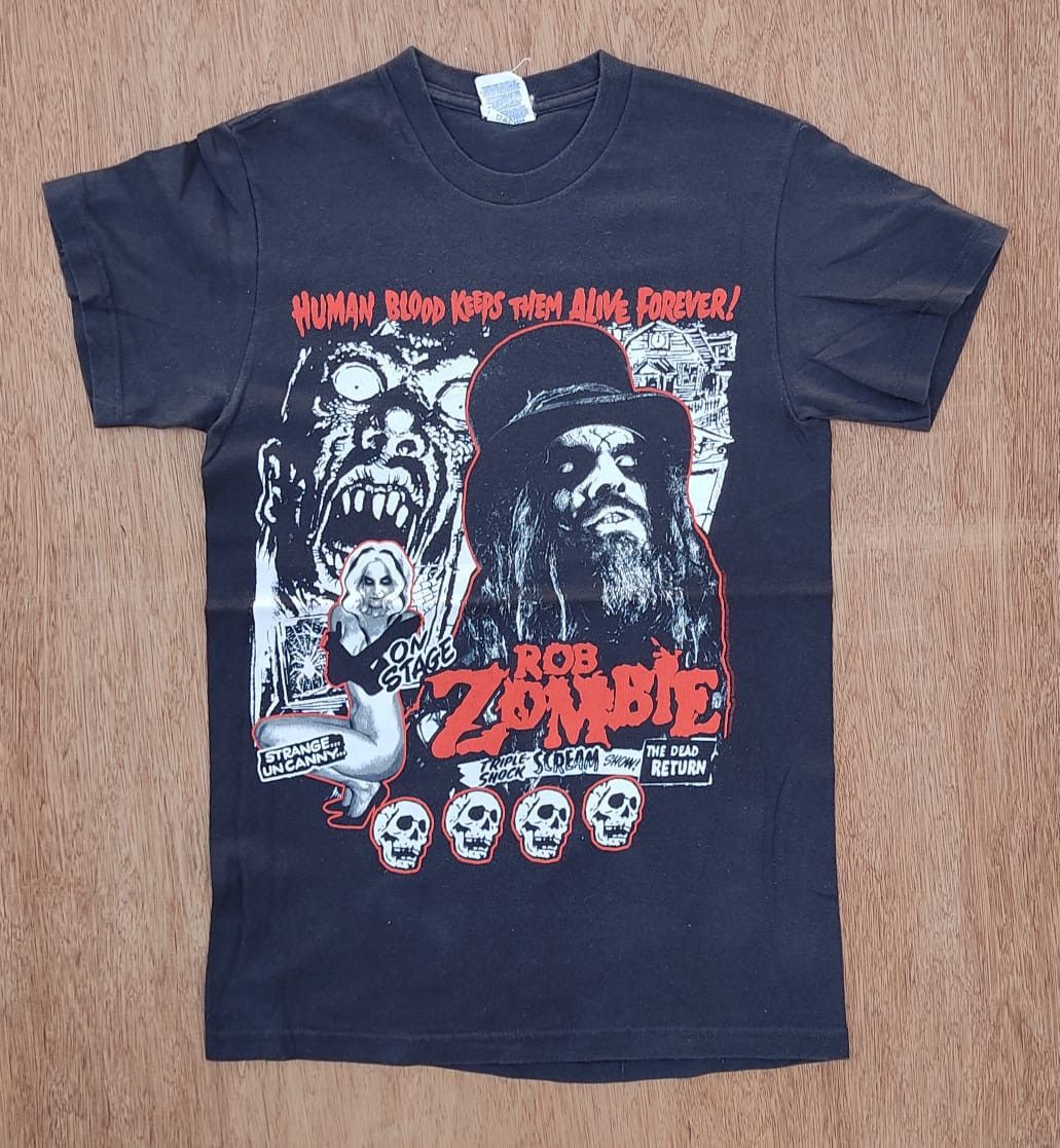 Image of Band Tees x Vintage Tee B20 Band Rob Zombie in Black, Men's (Size Small)